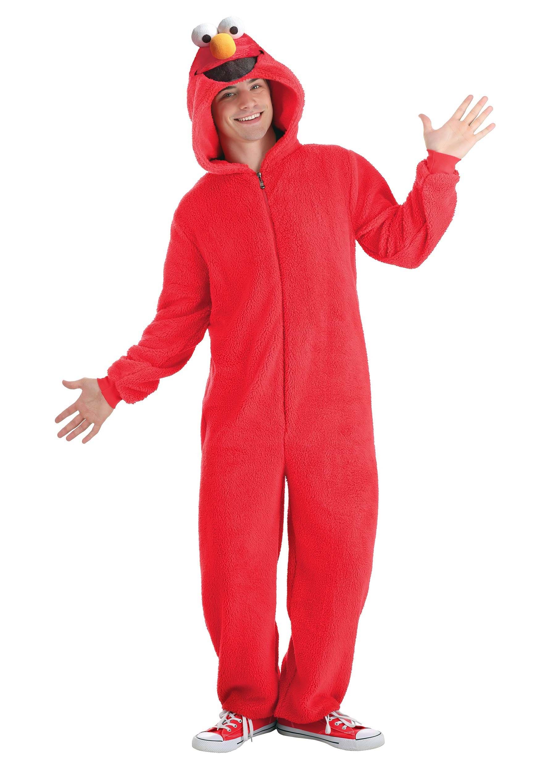 Sesame Street Adult Elmo Onesie Costume | Buy Costumes & Accessories ...