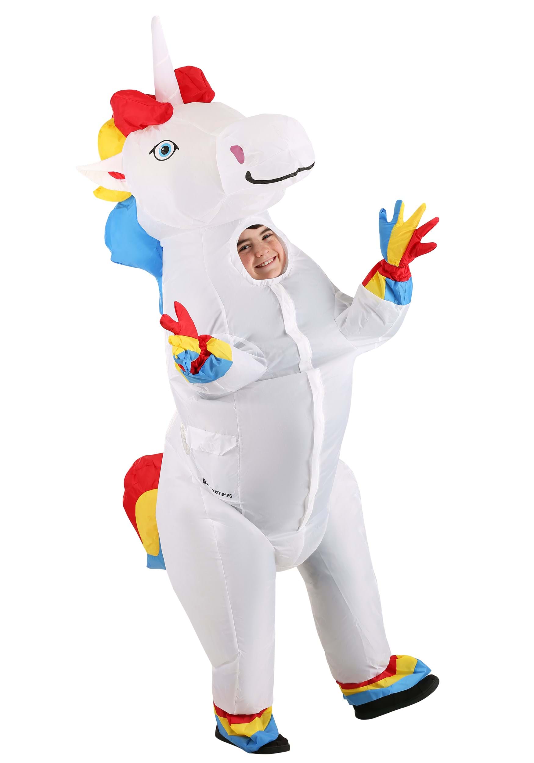 Kids Inflatable Prancing Cute Unicorn Costume