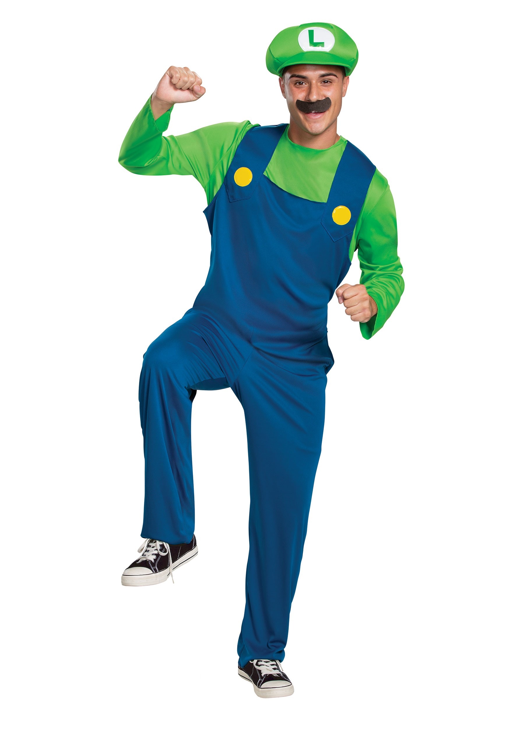Adult Super Mario Classic Luigi Costume | Super Mario Bros Costumes