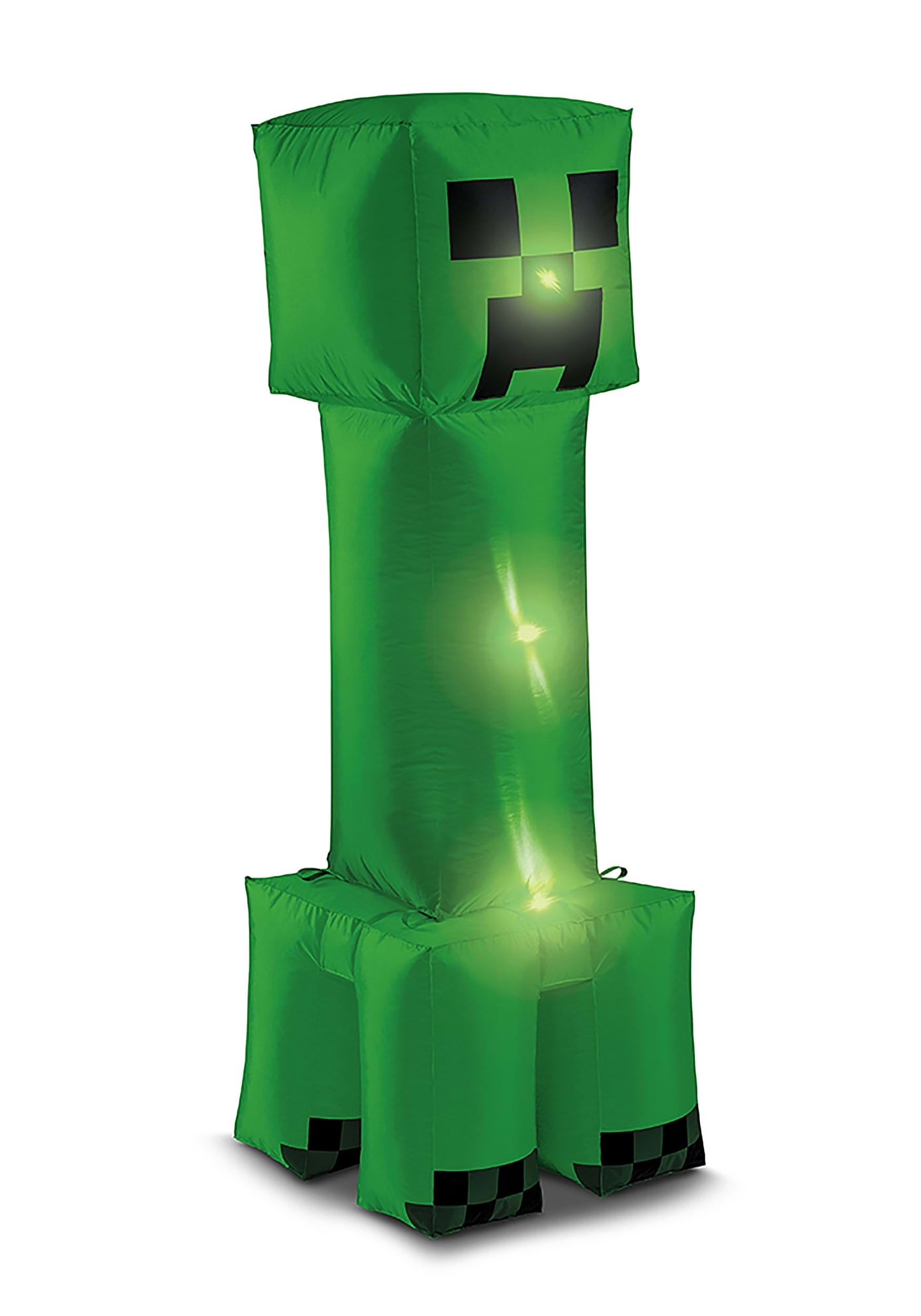 4FT Minecraft Inflatable Creeper Halloween Prop | Video Game Decorations