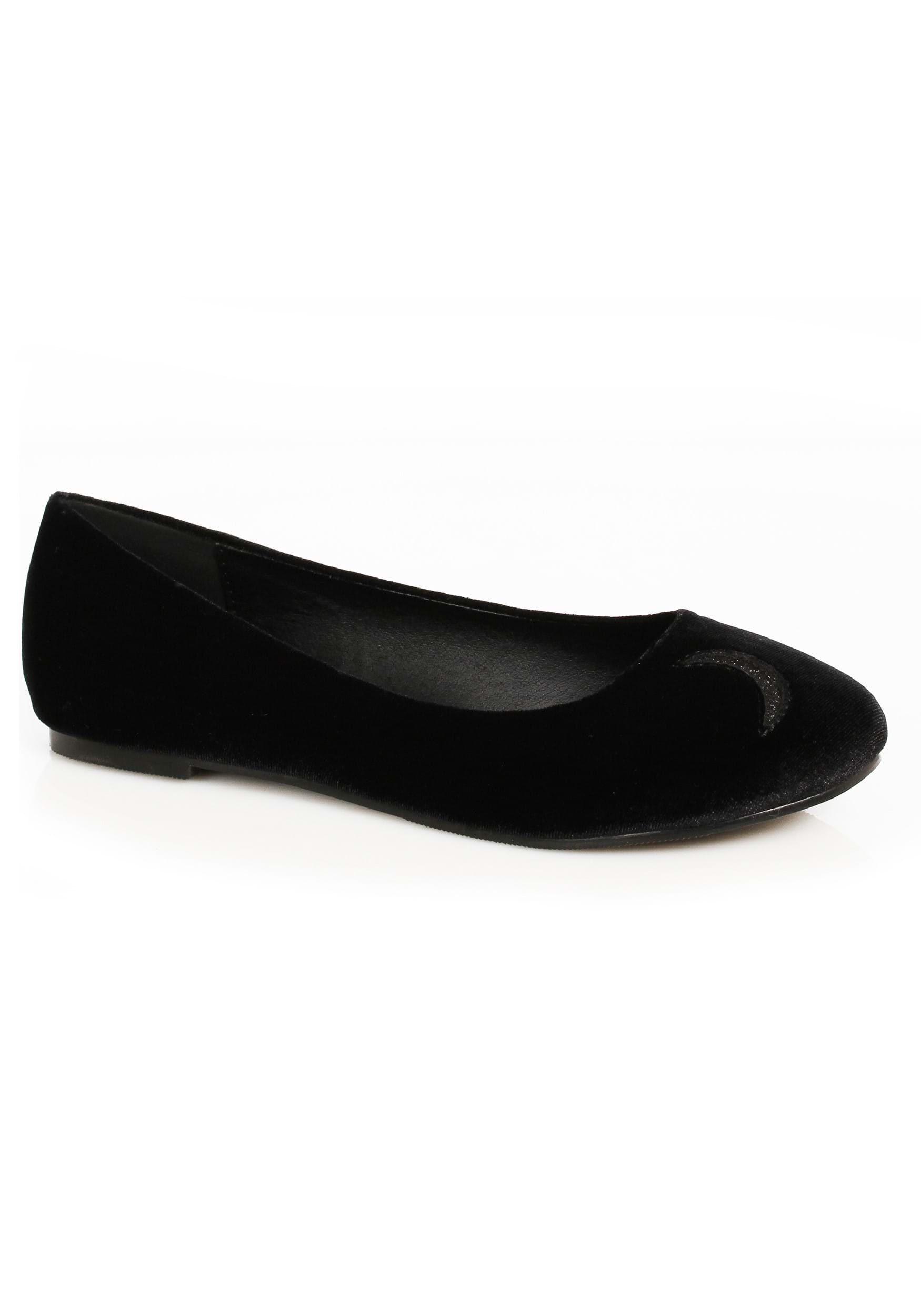 Black Crescent Witch Flat for Women | Costume Shoes