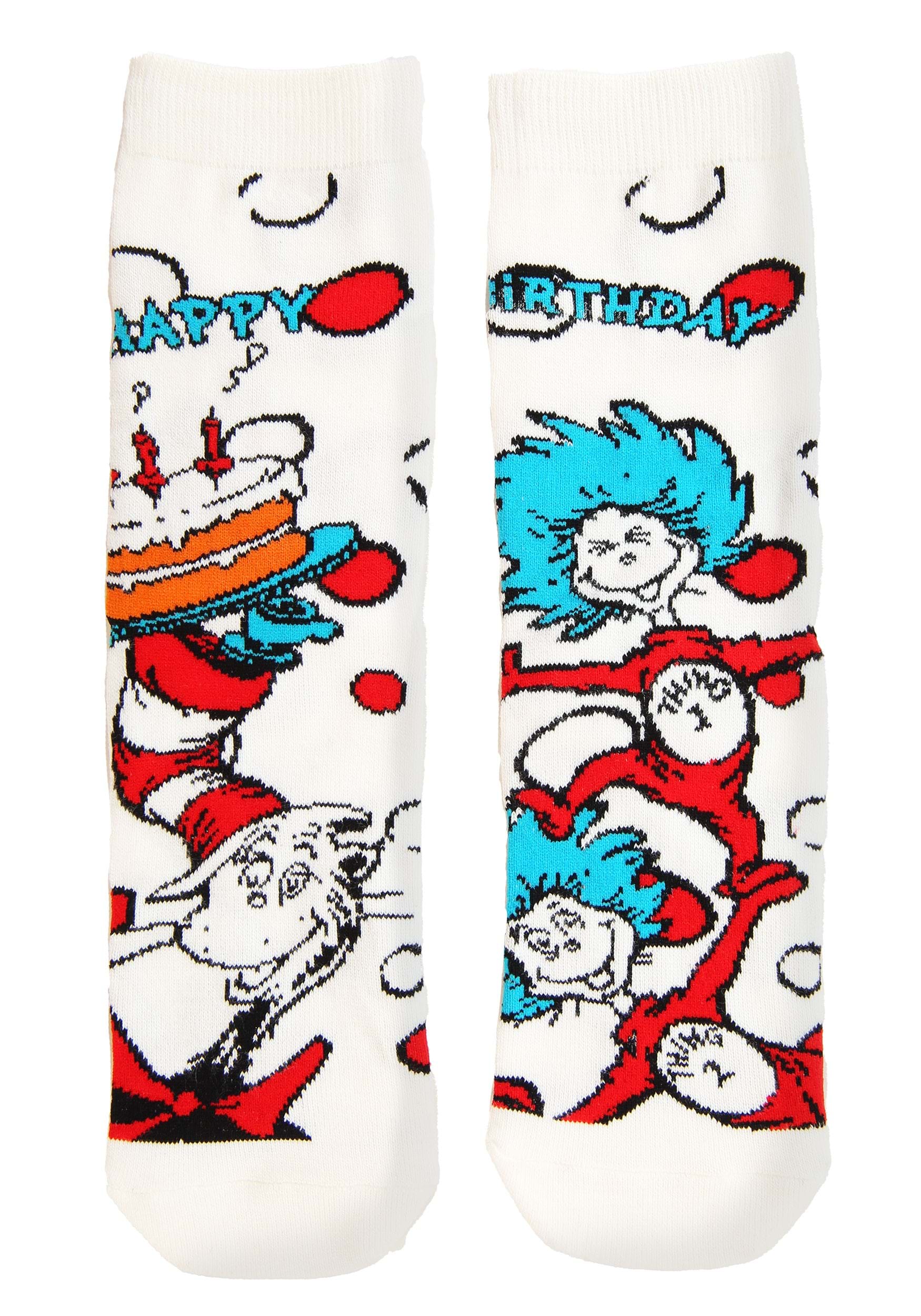 The Cat in the Hat Birthday Kids Crew Socks