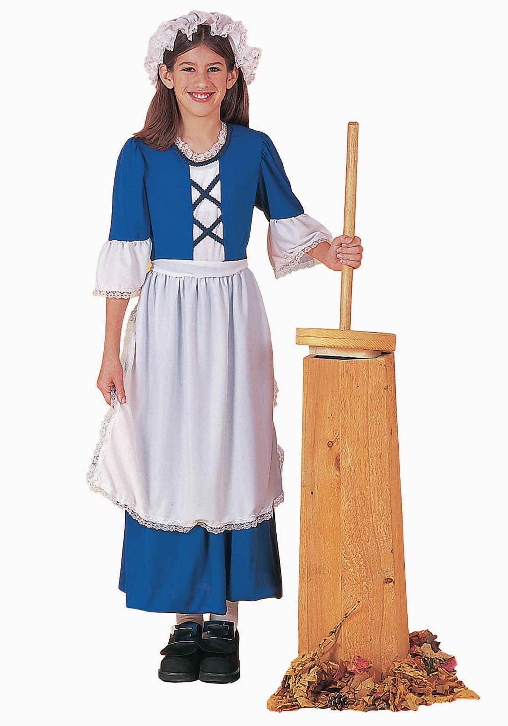 Kid's Colonial Blue Costume Dress | Historical Costumes