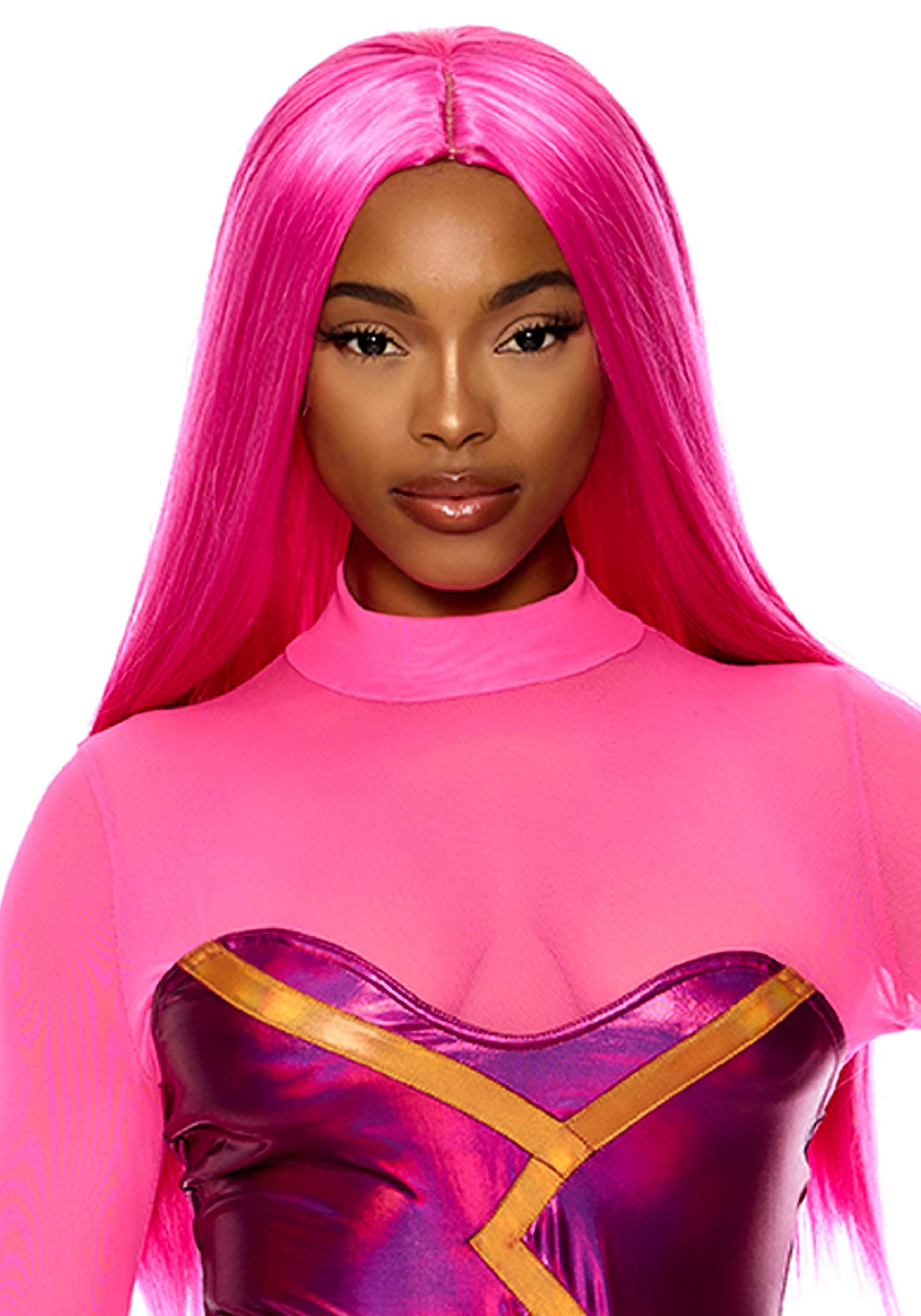 Long Hot Pink Lava Women's Costume Wig | Costume Wigs