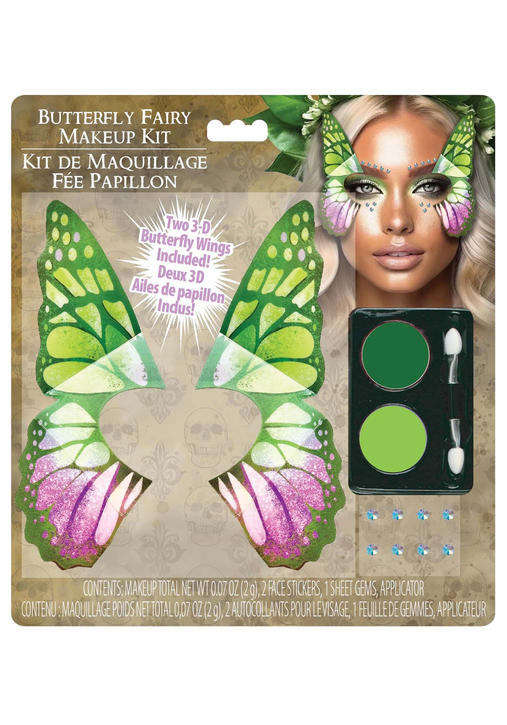 3D Butterfly Fairy Makeup Kit with Gems | Costume Makeup