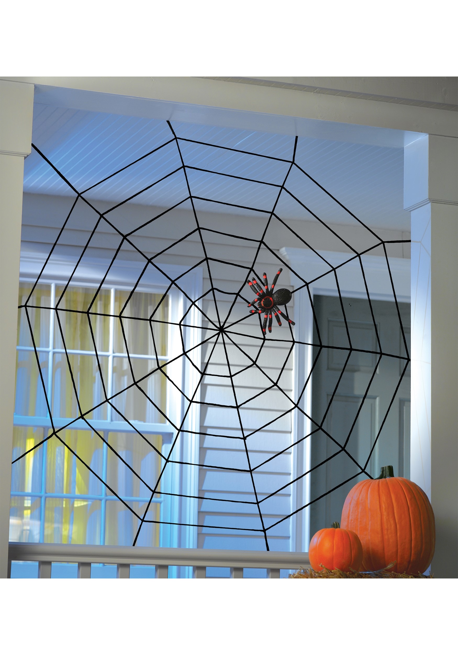 5 Foot Black Widow Rope Web Halloween Decoration | Spider Webs