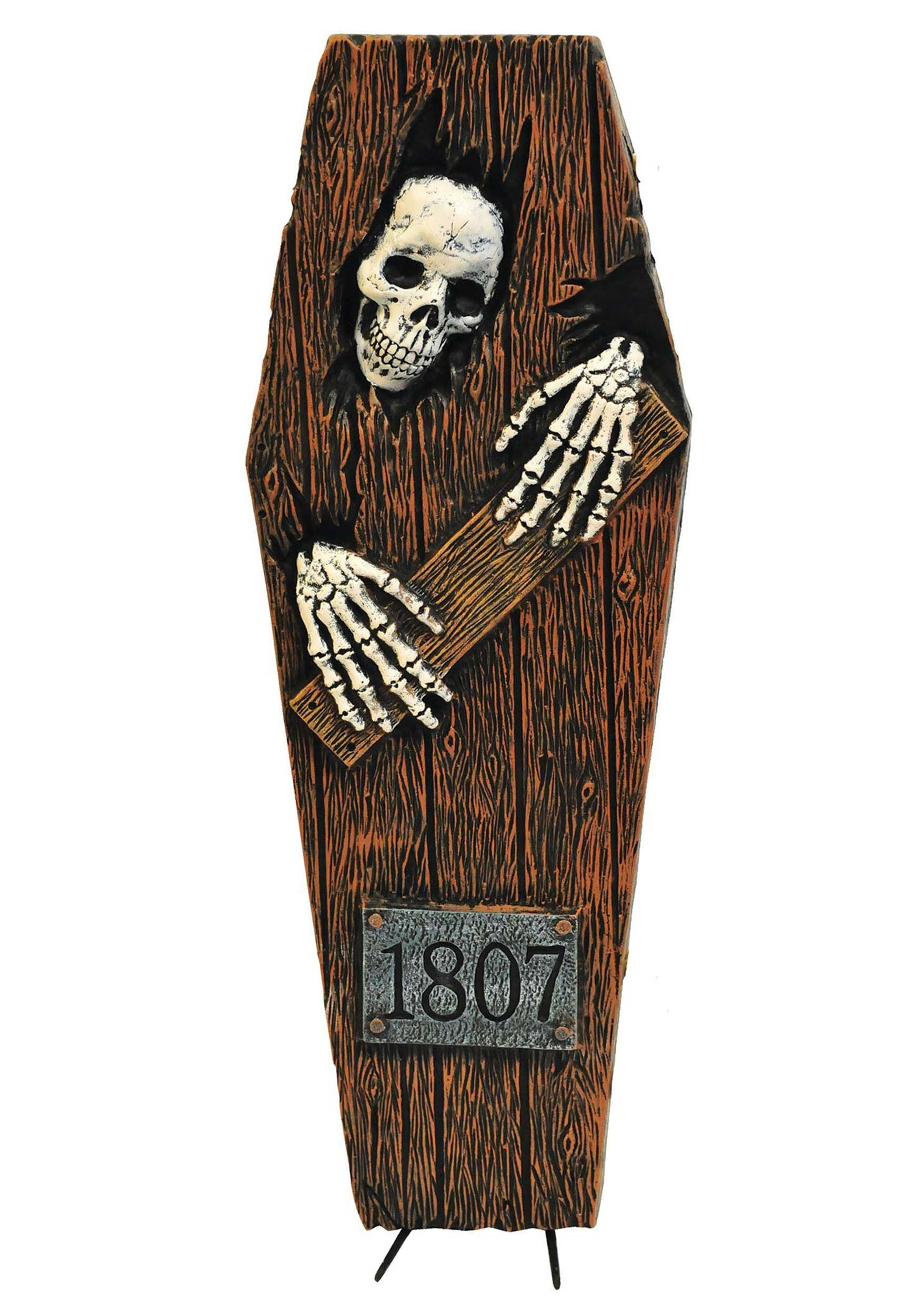 27-Inch Peeping Skeleton Coffin Prop | Skeleton Decorations