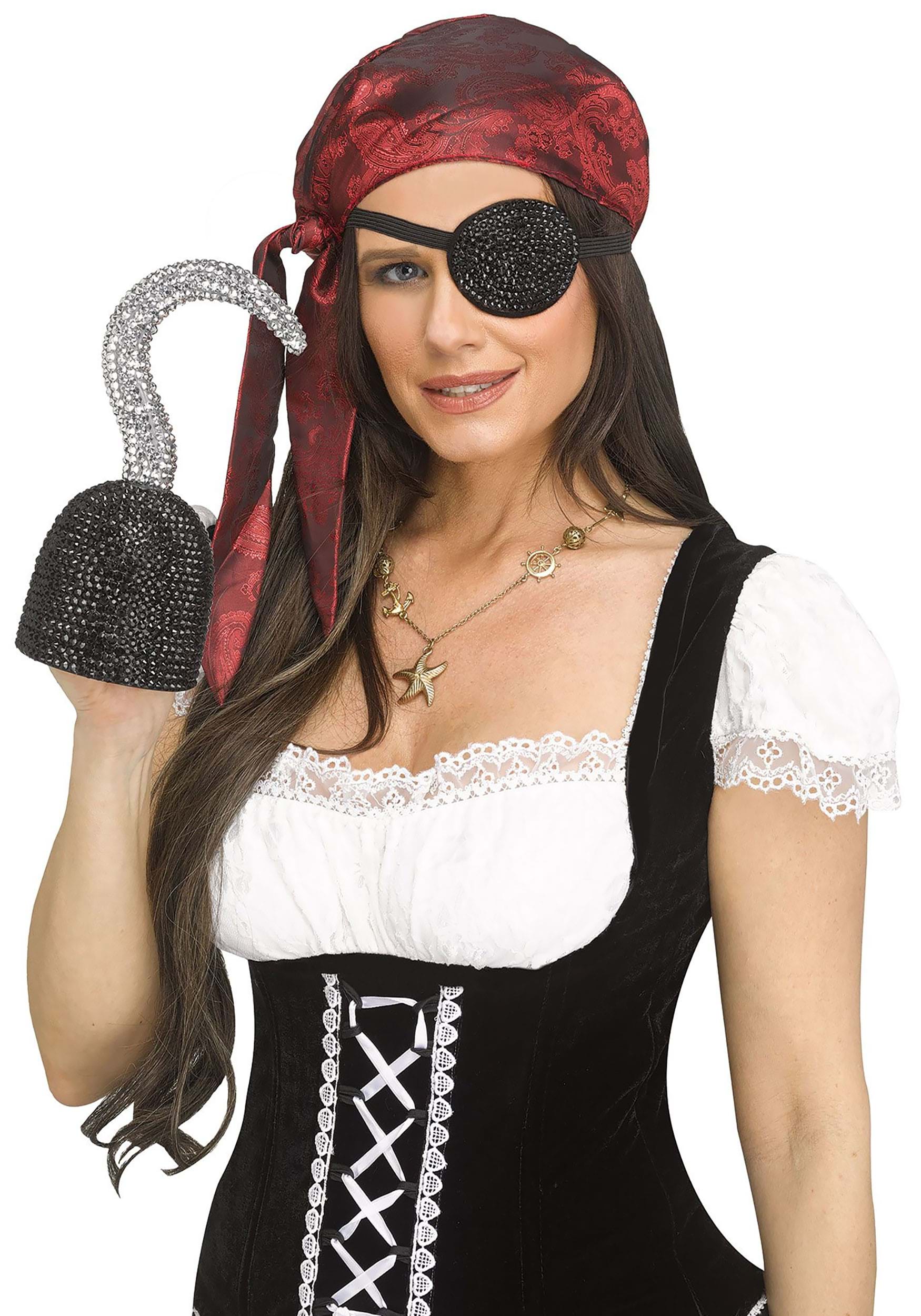 Adult Rhinestone Pirate Hook Accessory | Pirate Costume Accessories