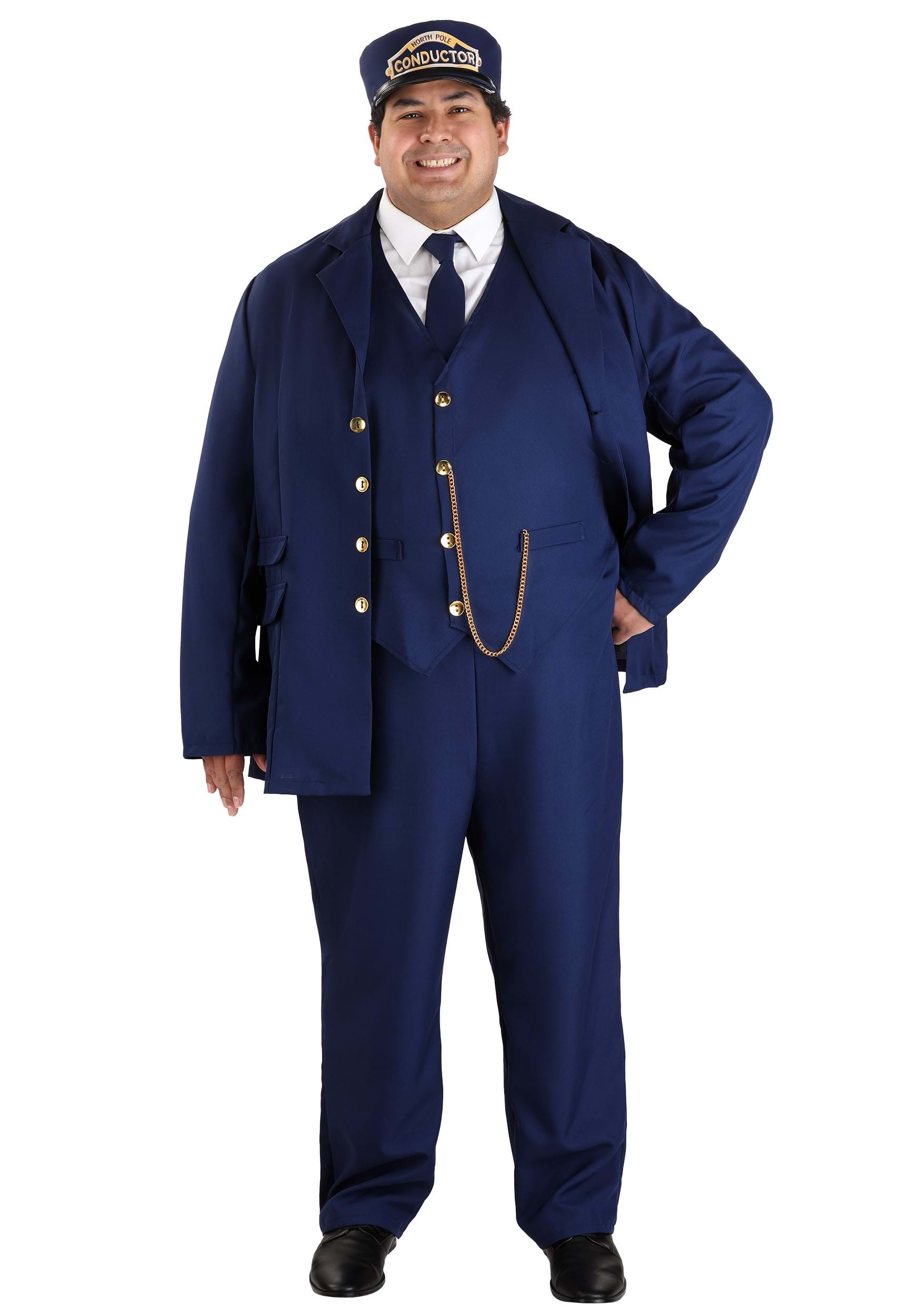 Plus Size North Pole Train Conductor Adult Costume