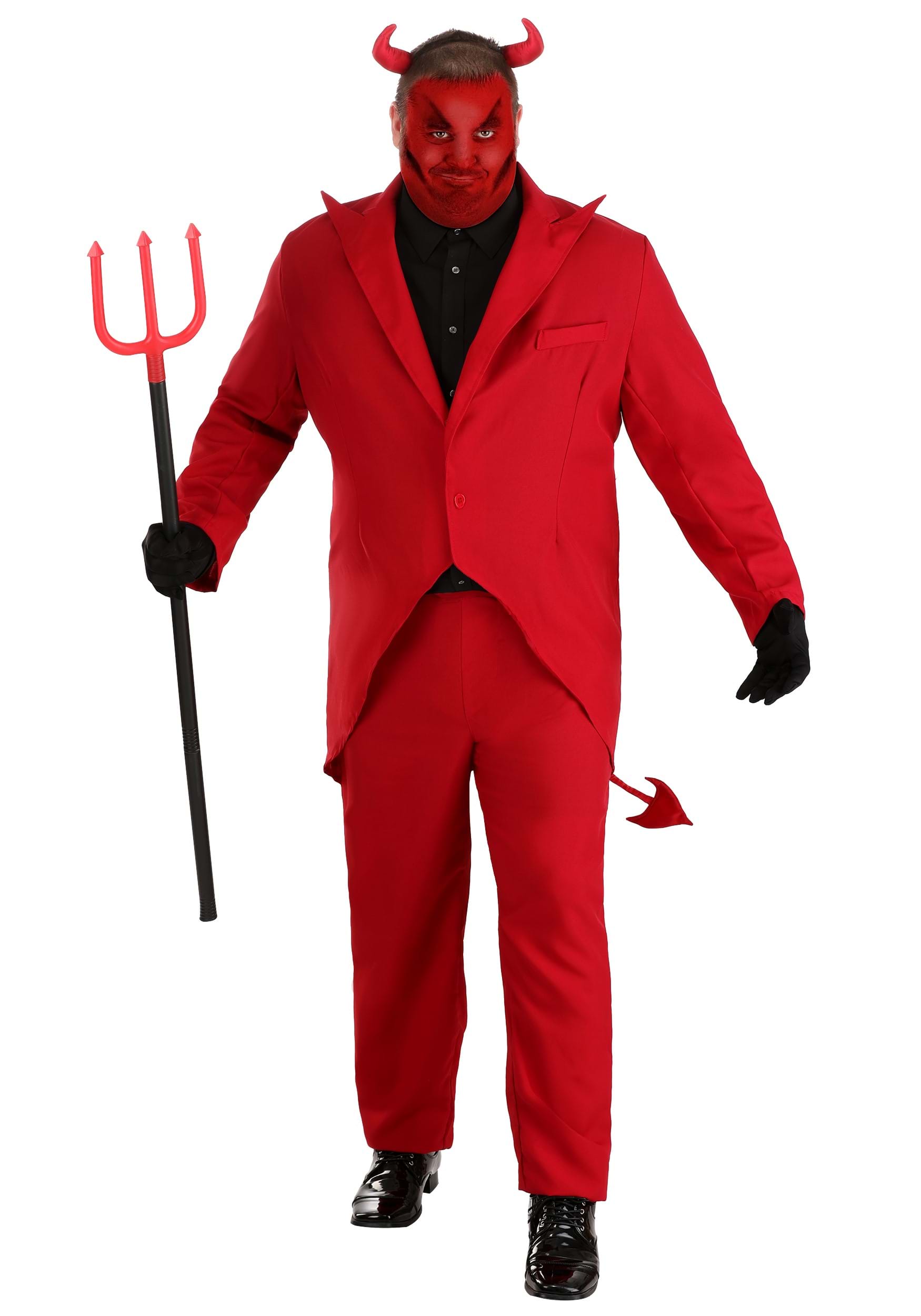 Plus Size Red Suit Devil Men
