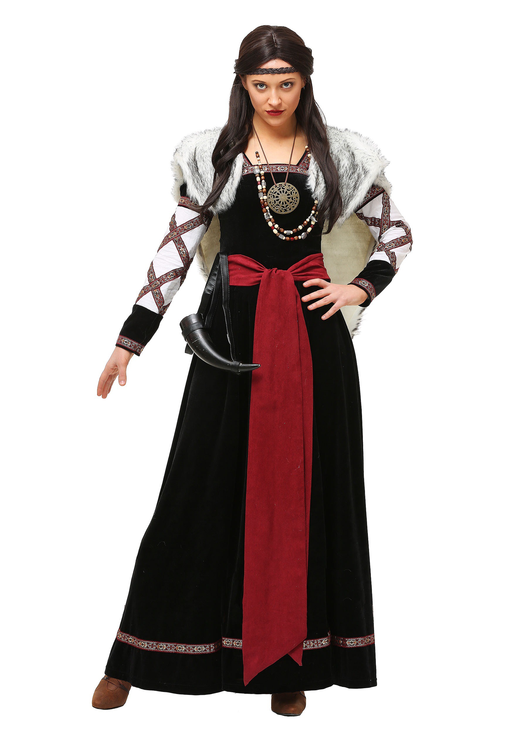 Plus Size Dark Viking Dress Women