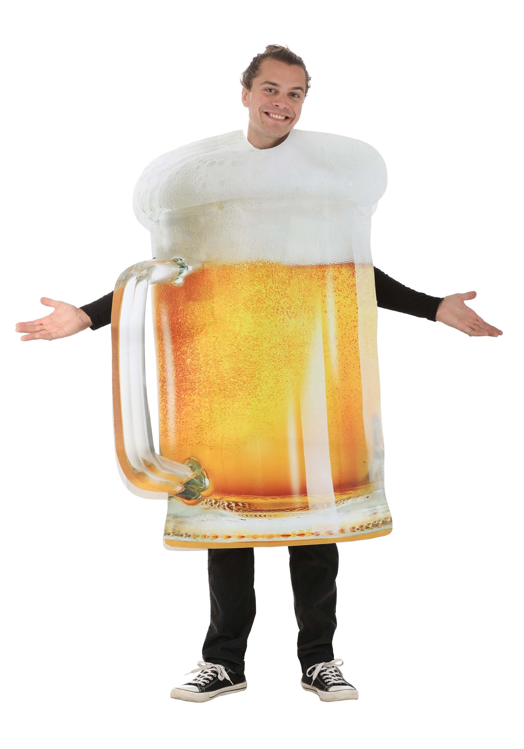 Foamy Beer Mug Costume for Adults | Beverage Costumes