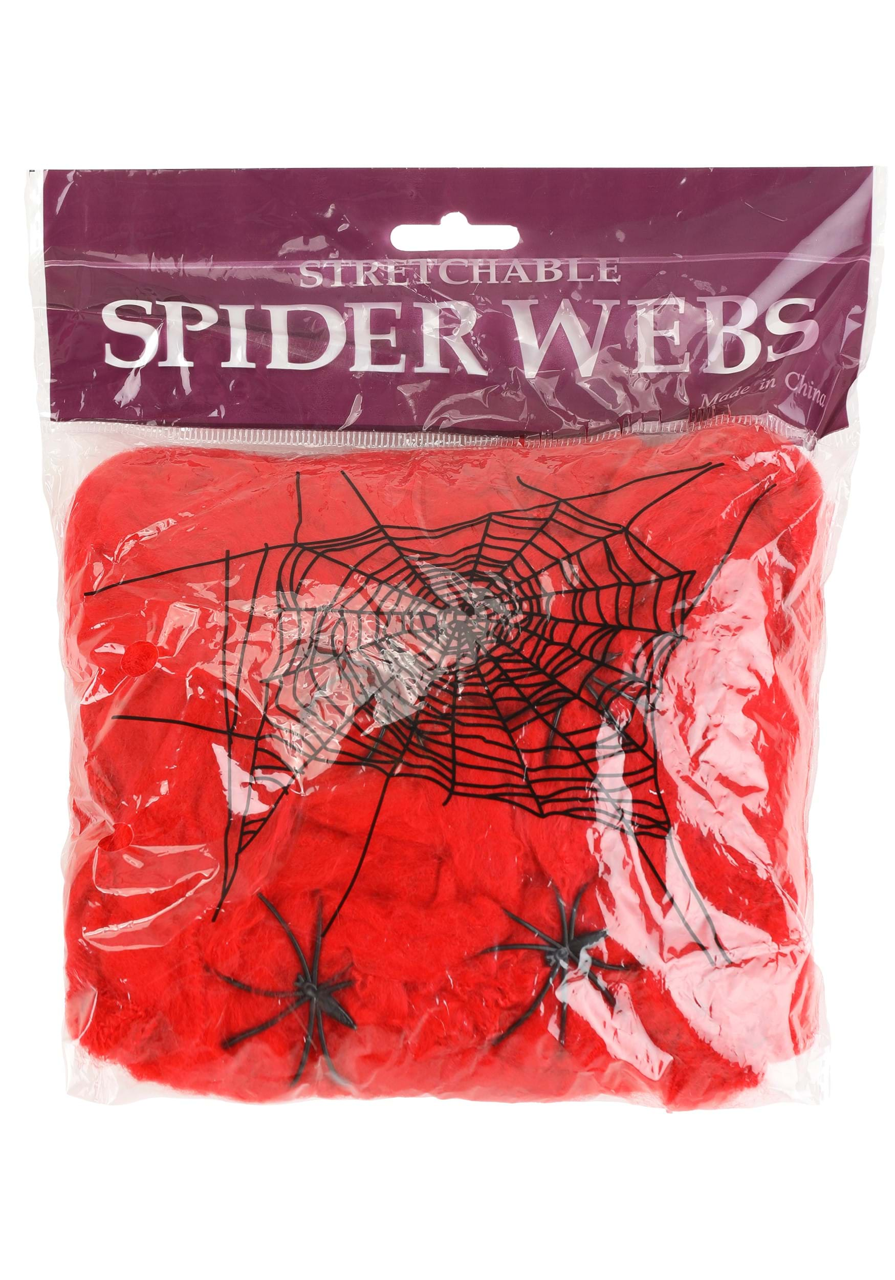 200 Square FT Red Spider Web Prop | Halloween Spider Webs