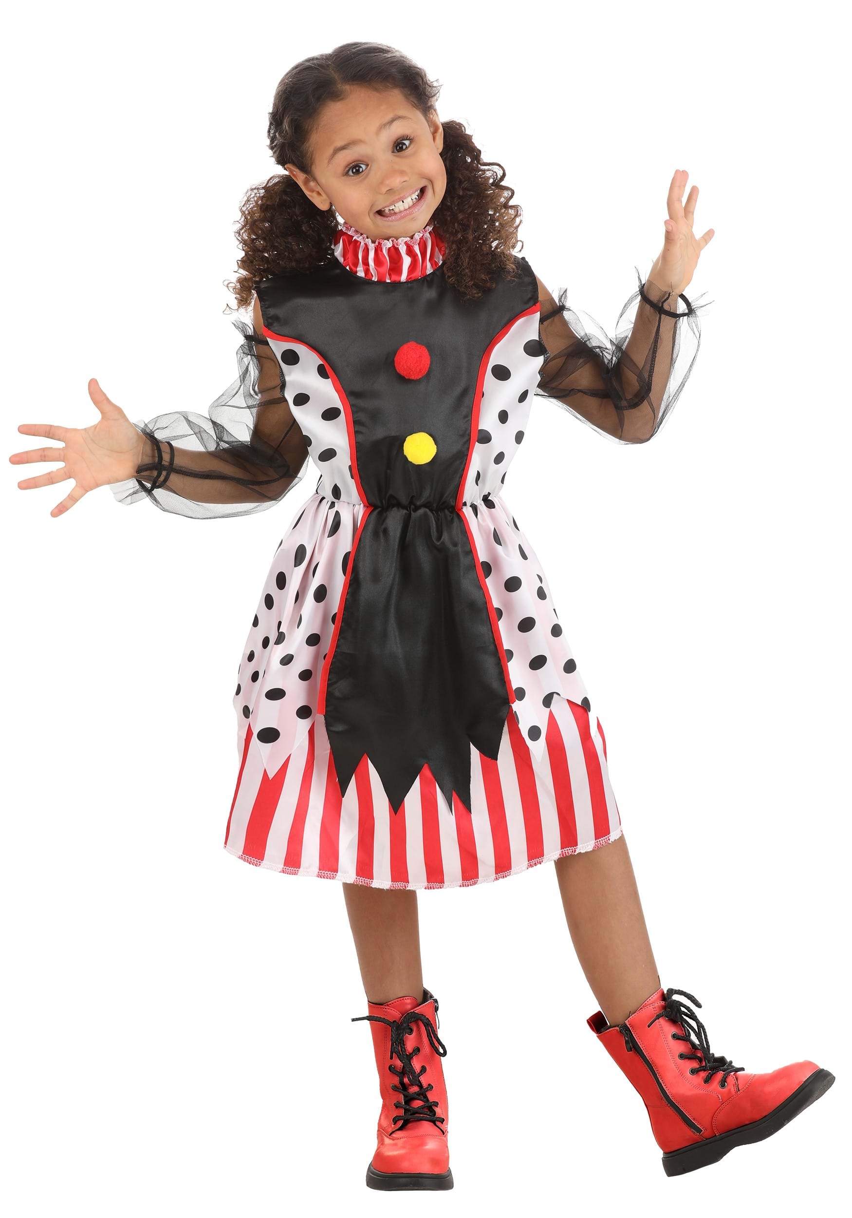 Lil Miss Clown Costume for Girls | Scary Clown Costumes