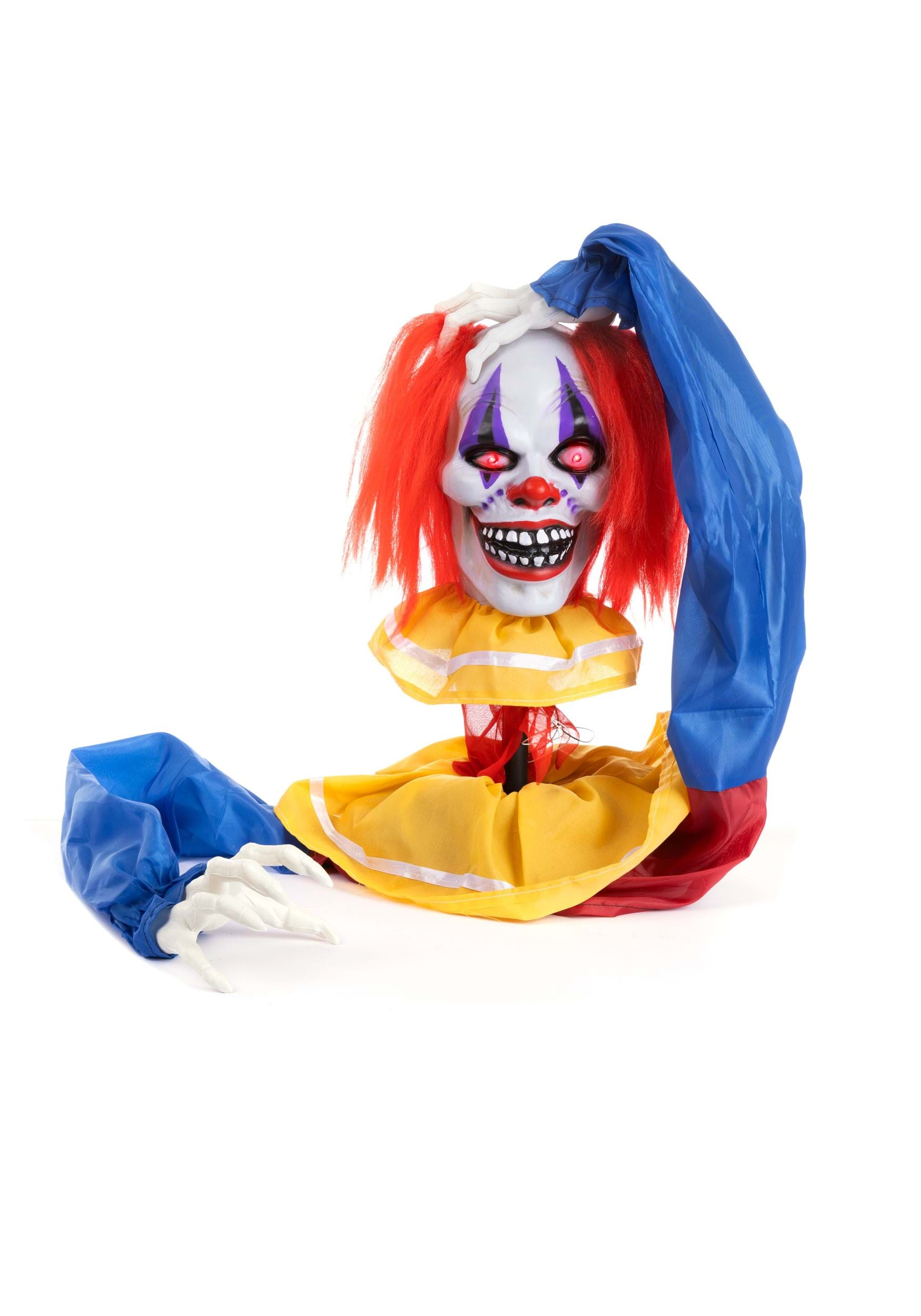 14 Animated Head Popping Clown Ground Breaker Halloween Prop | Evil Clown Decorations