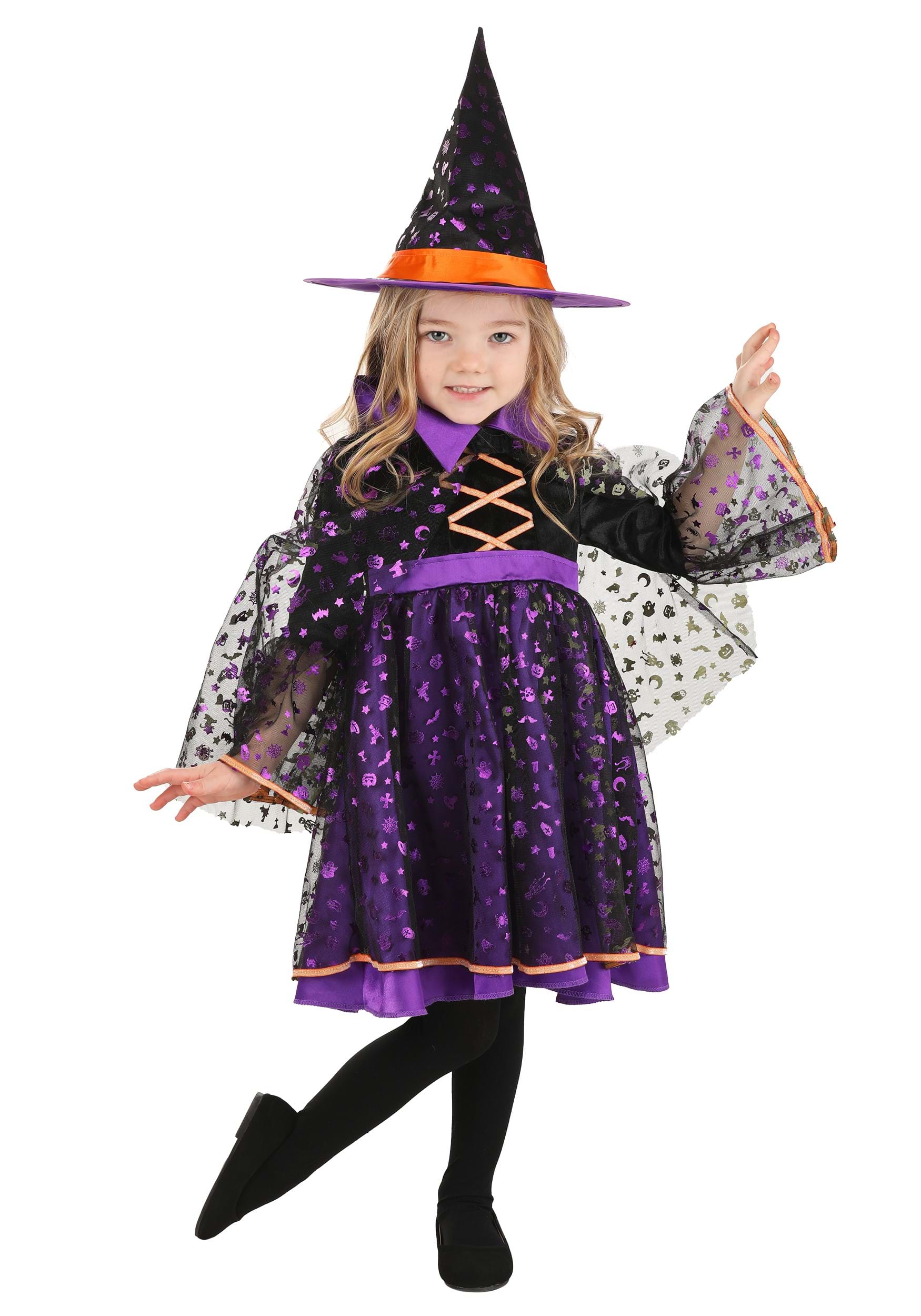 Girl's Toddler Twilight Twinkle Witch Sustainable Material Costume | Girl's Witch Costumes