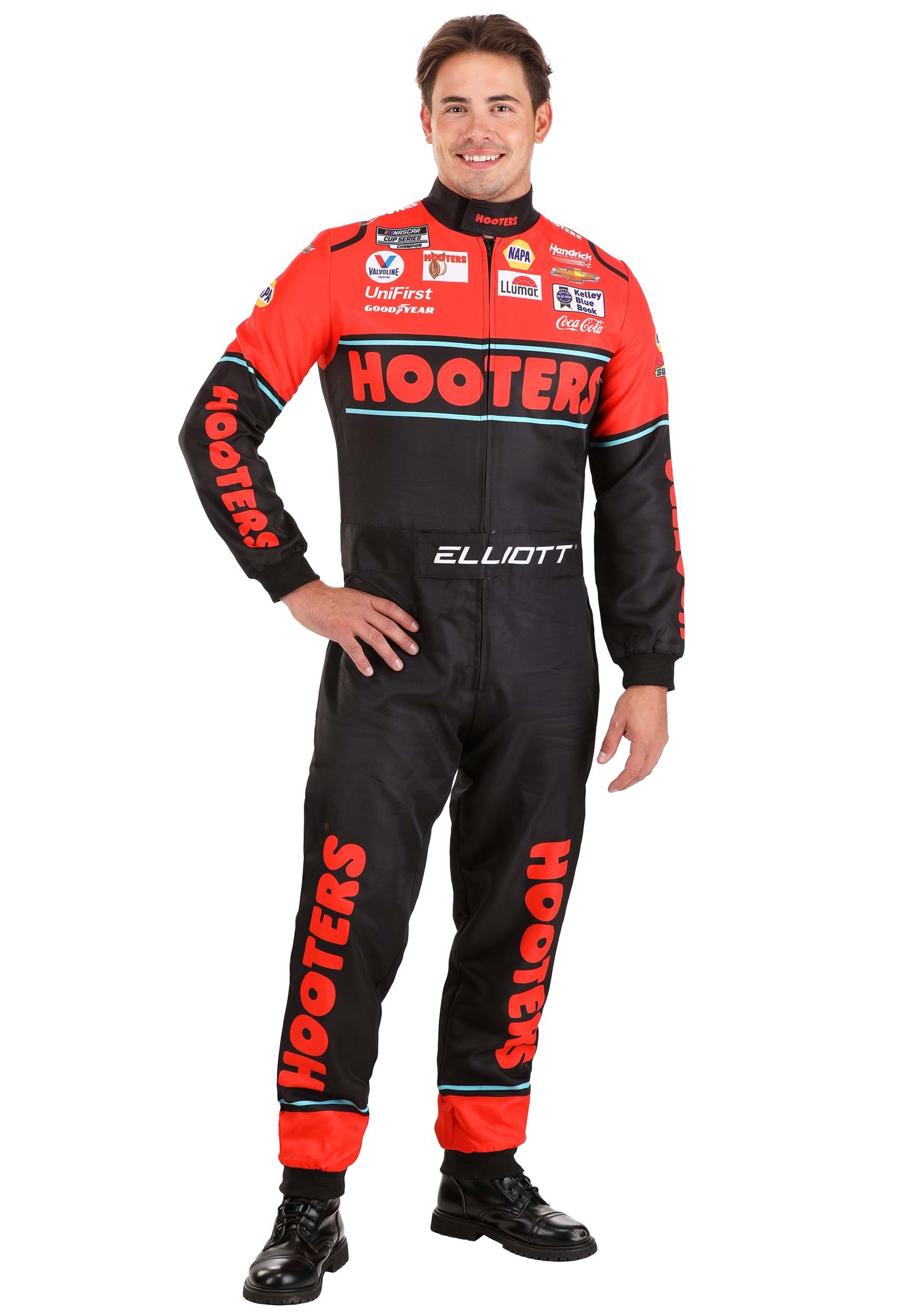Adult Chase Elliott Hooters Uniform NASCAR Costume | NASCAR Costumes