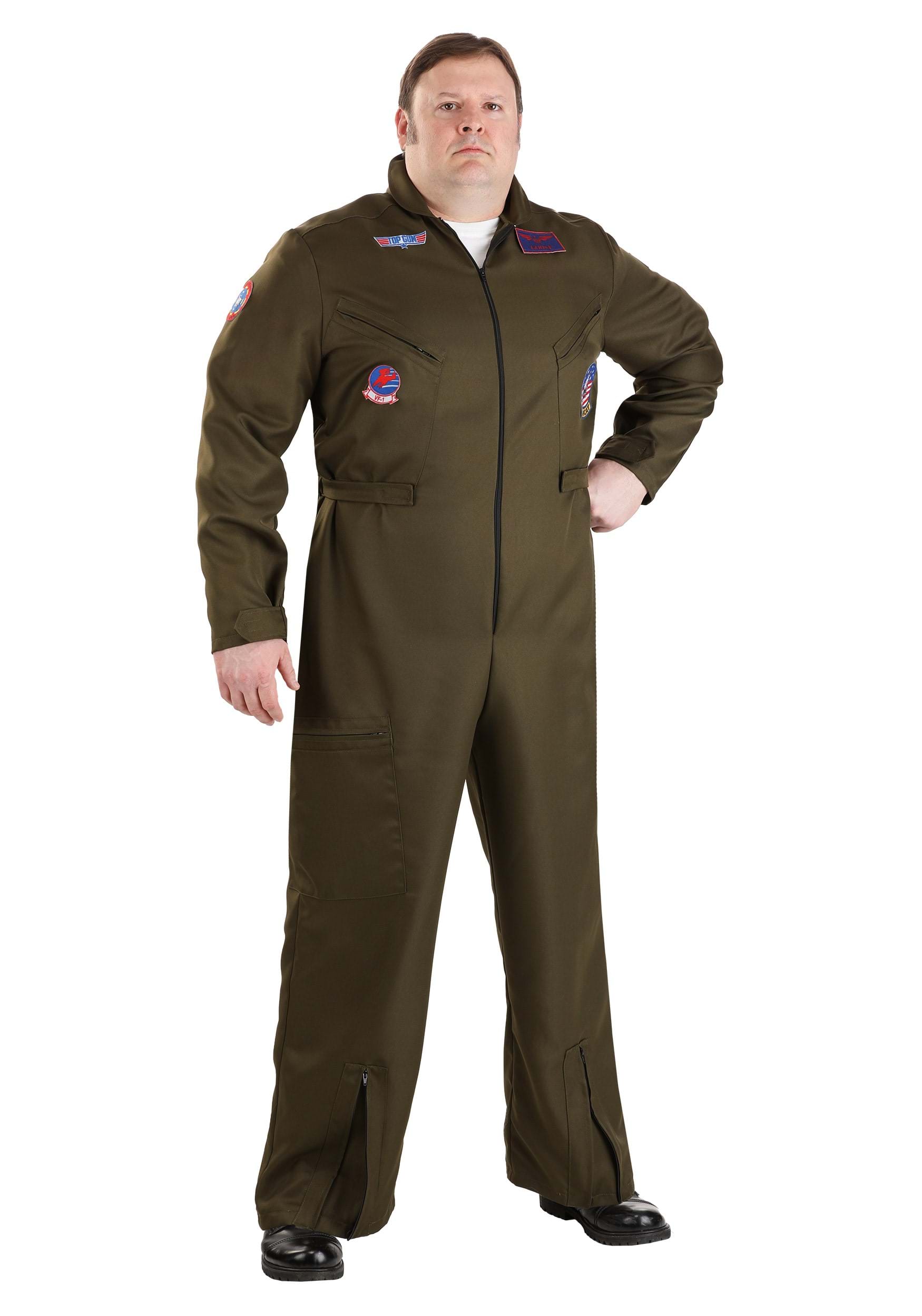 Plus Size Top Gun Deluxe Flight Suit Men
