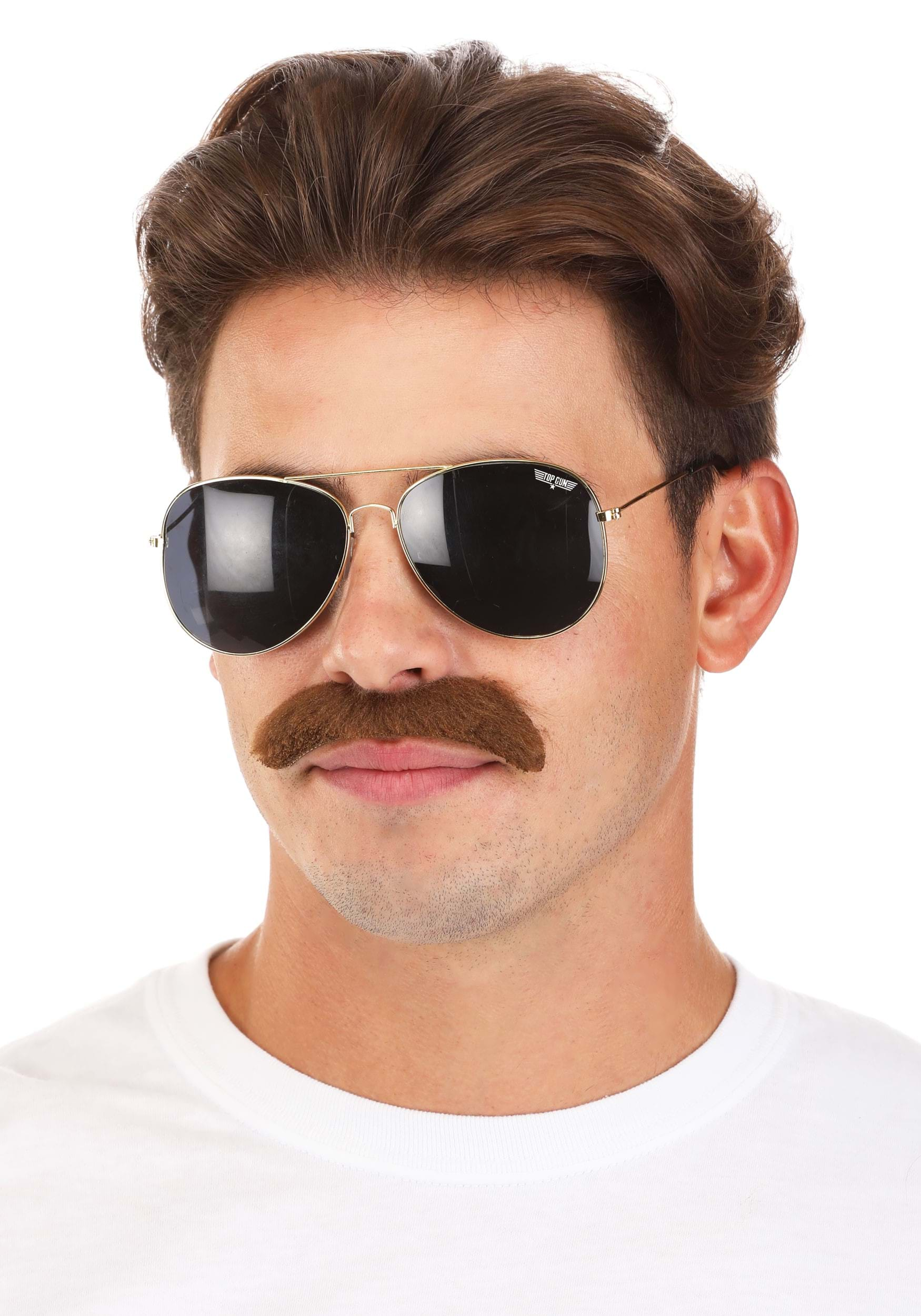 Top Gun Sunglasses & Mustache Costume Kit | Movie Accessories