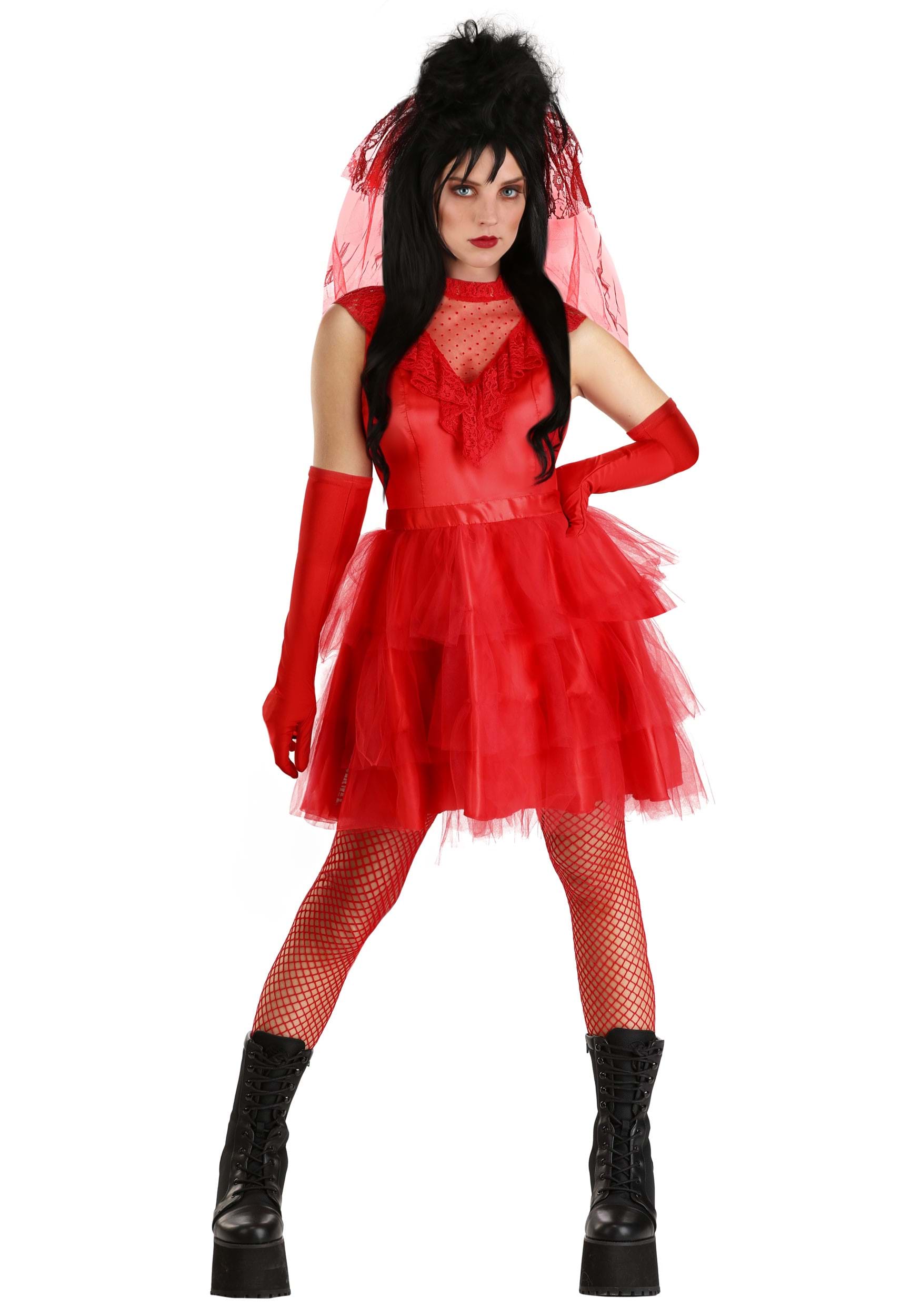 Ghostly Red Wedding Dress Women