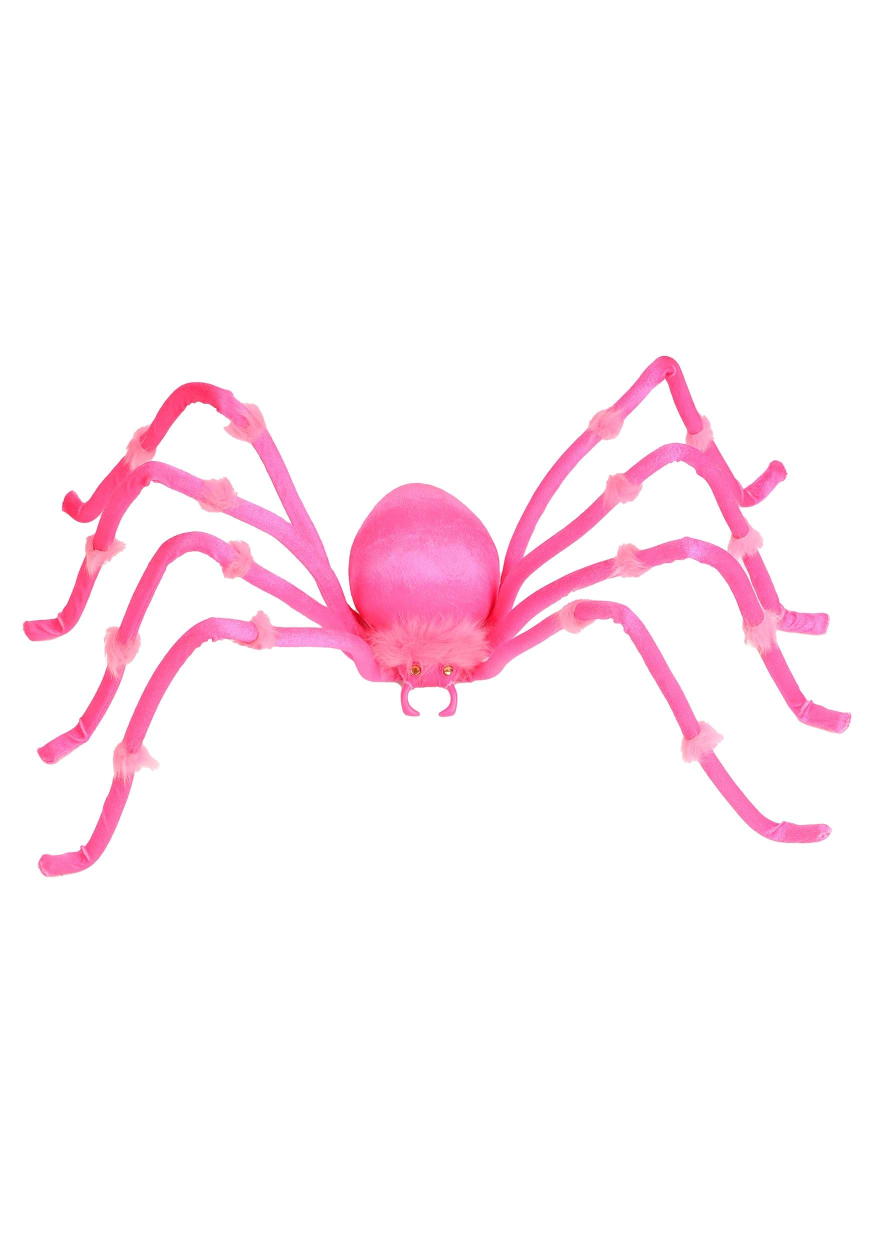 4FT Plush Neon Pink Spider Prop | Spider Decorations