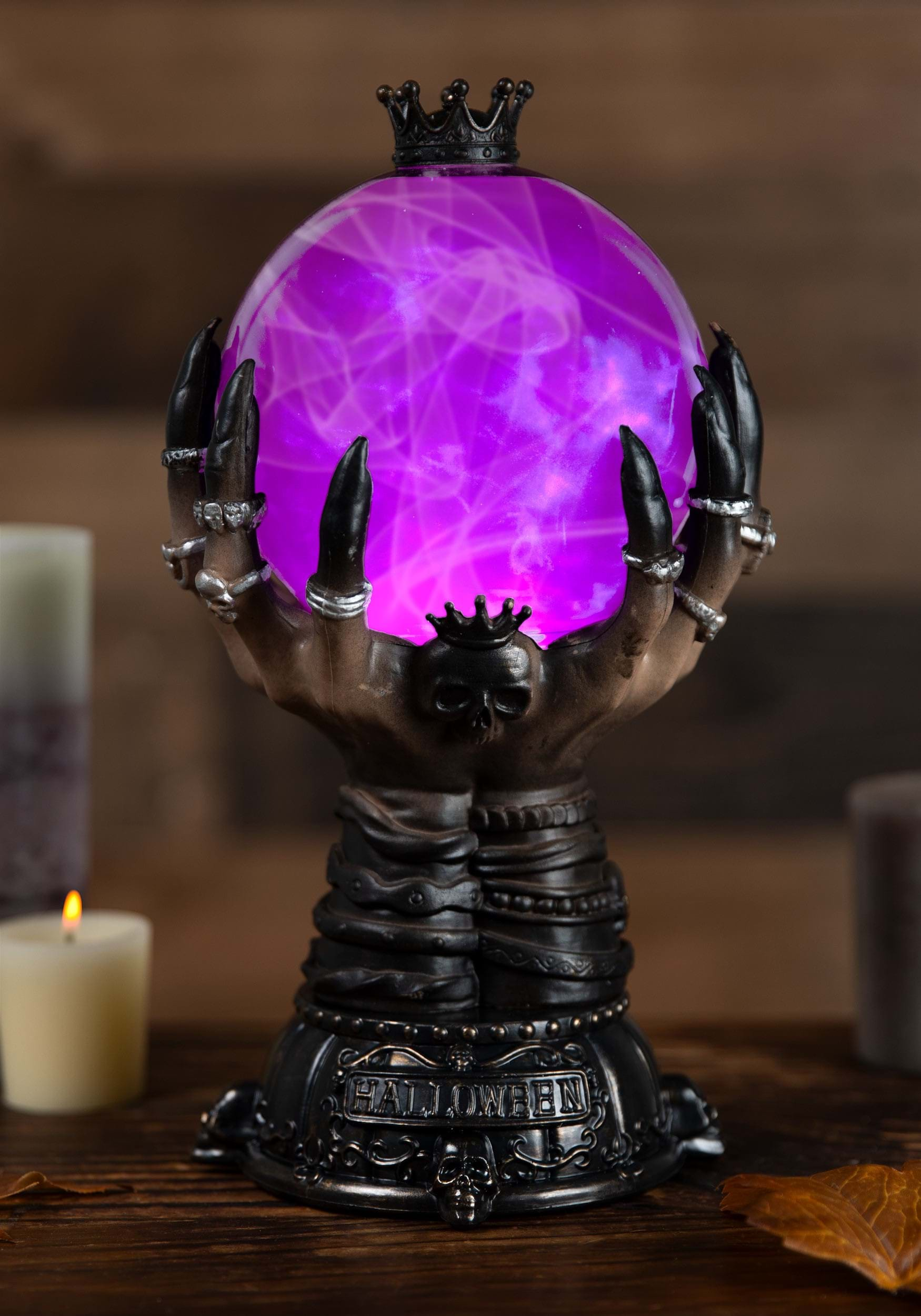 10 Lighted Smoky Water Globe Prop | Witch Decorations