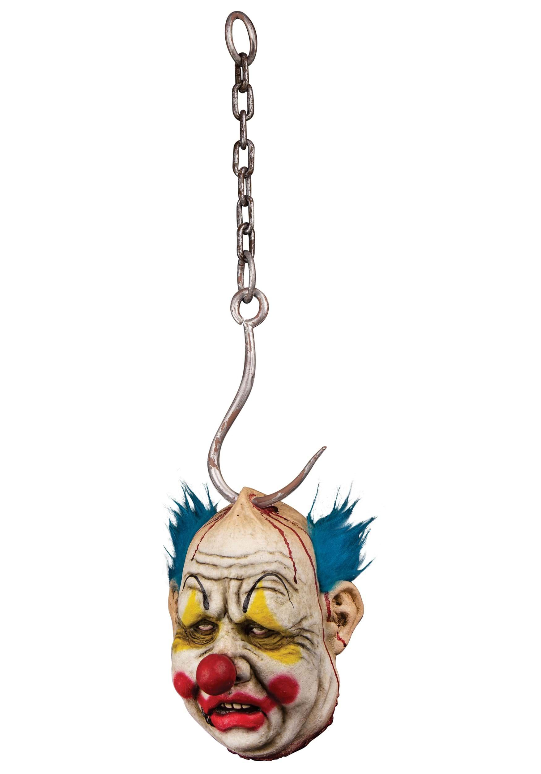 Hanging Decapitated Chunky Clown Head Prop | Scary Decorations