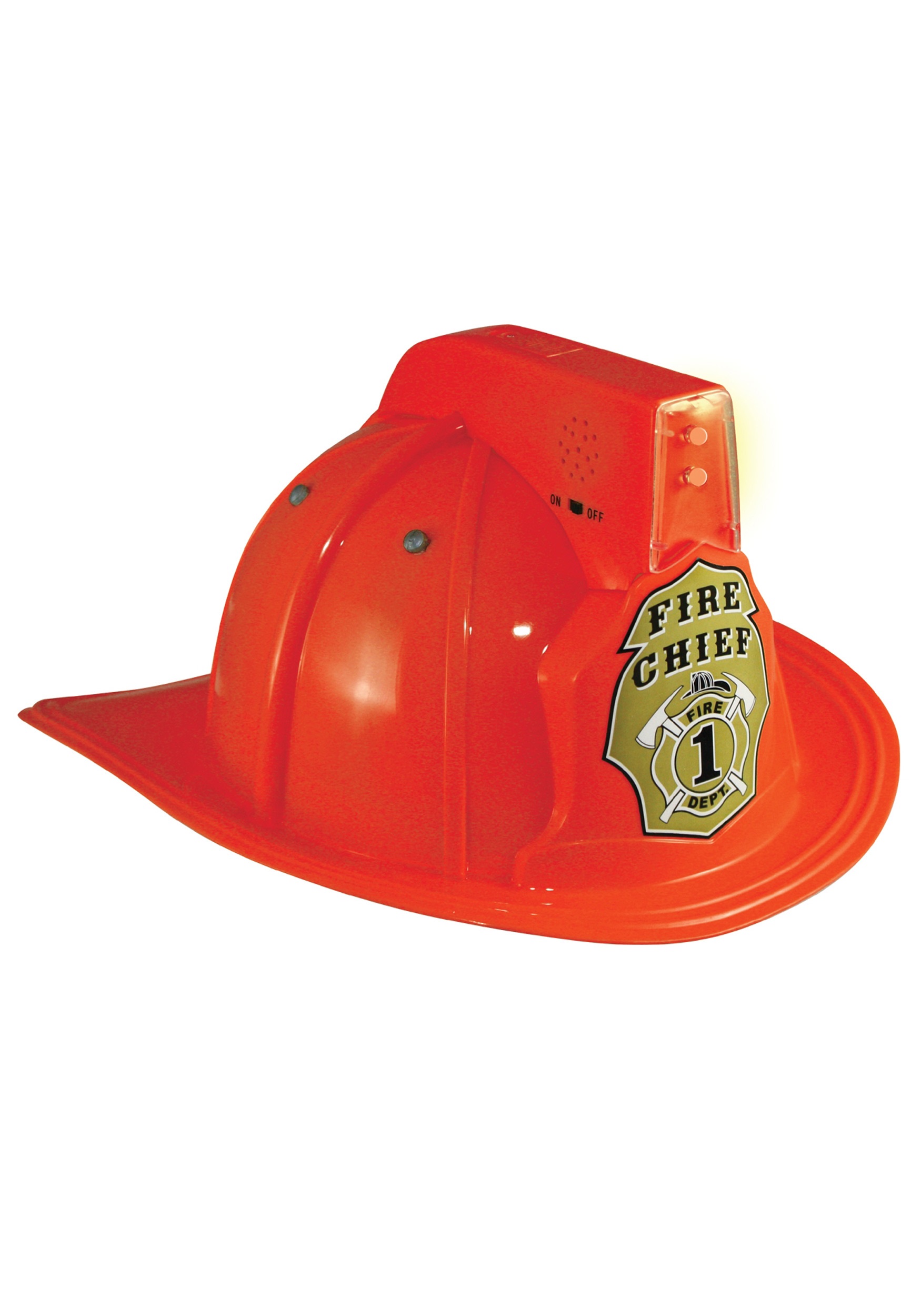Jr. Fire Chief Light Up Costume Helmet Accessory | Costume Accessories