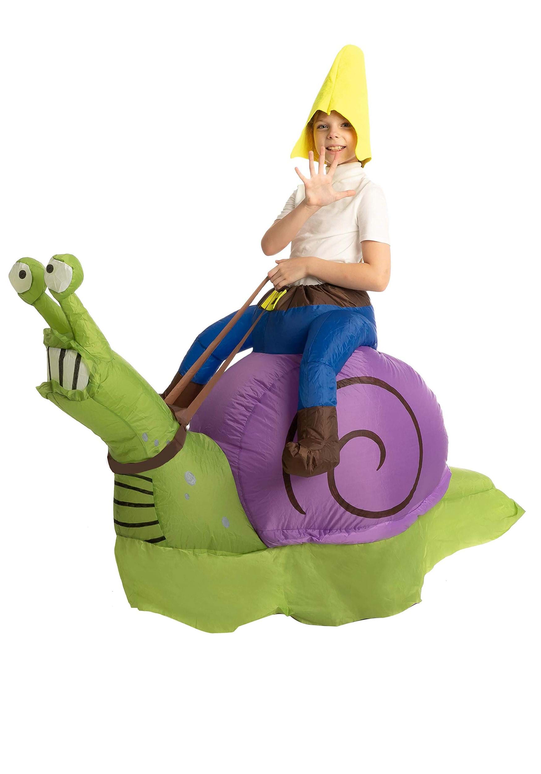 Kids Inflatable Grumpy Snail Ride-On Costume | Kid's Inflatable Costumes