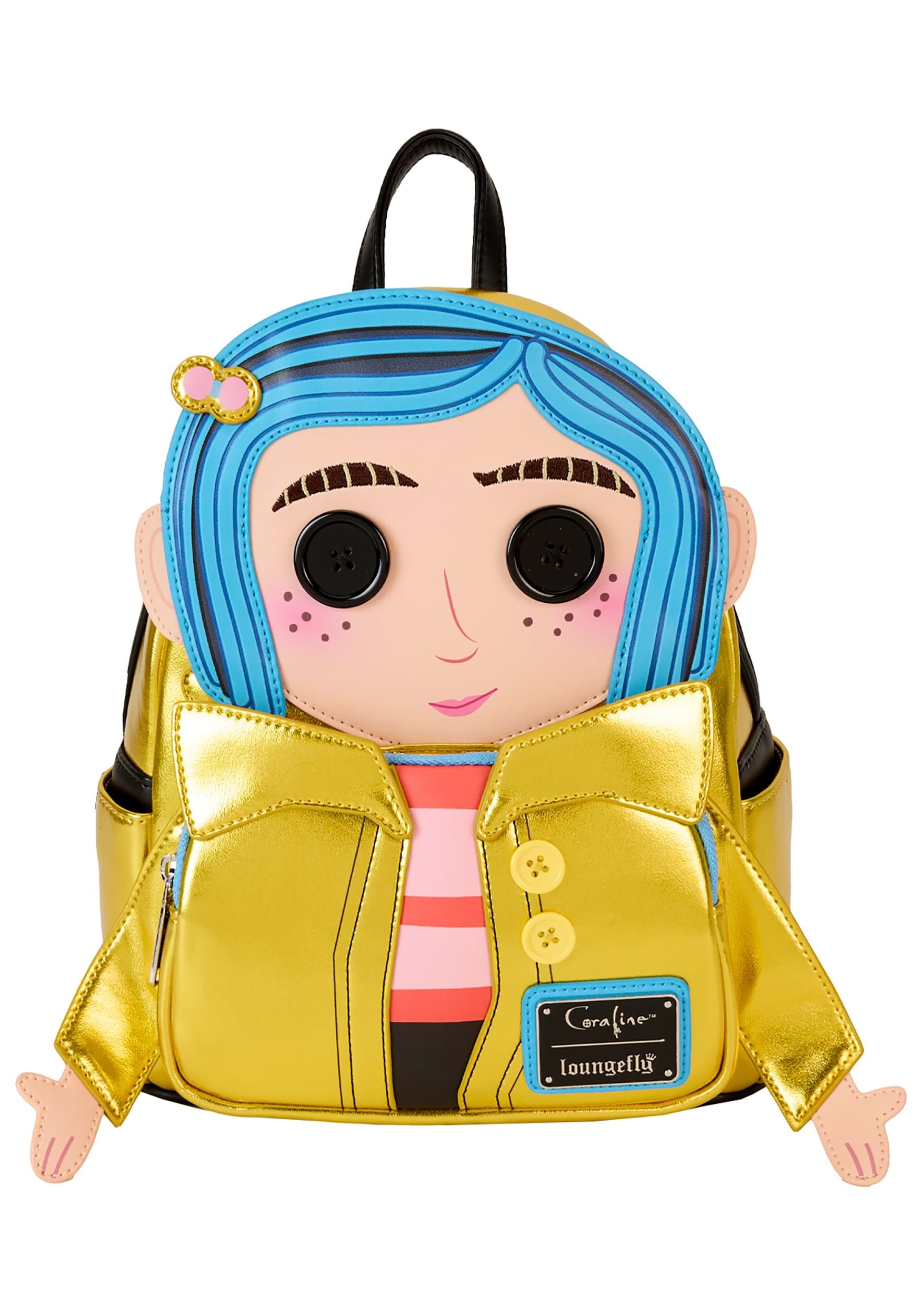 Coraline 15th Anniversary Laika Doll Metallic Mini Backpack by Loungefly | Coraline Accessories
