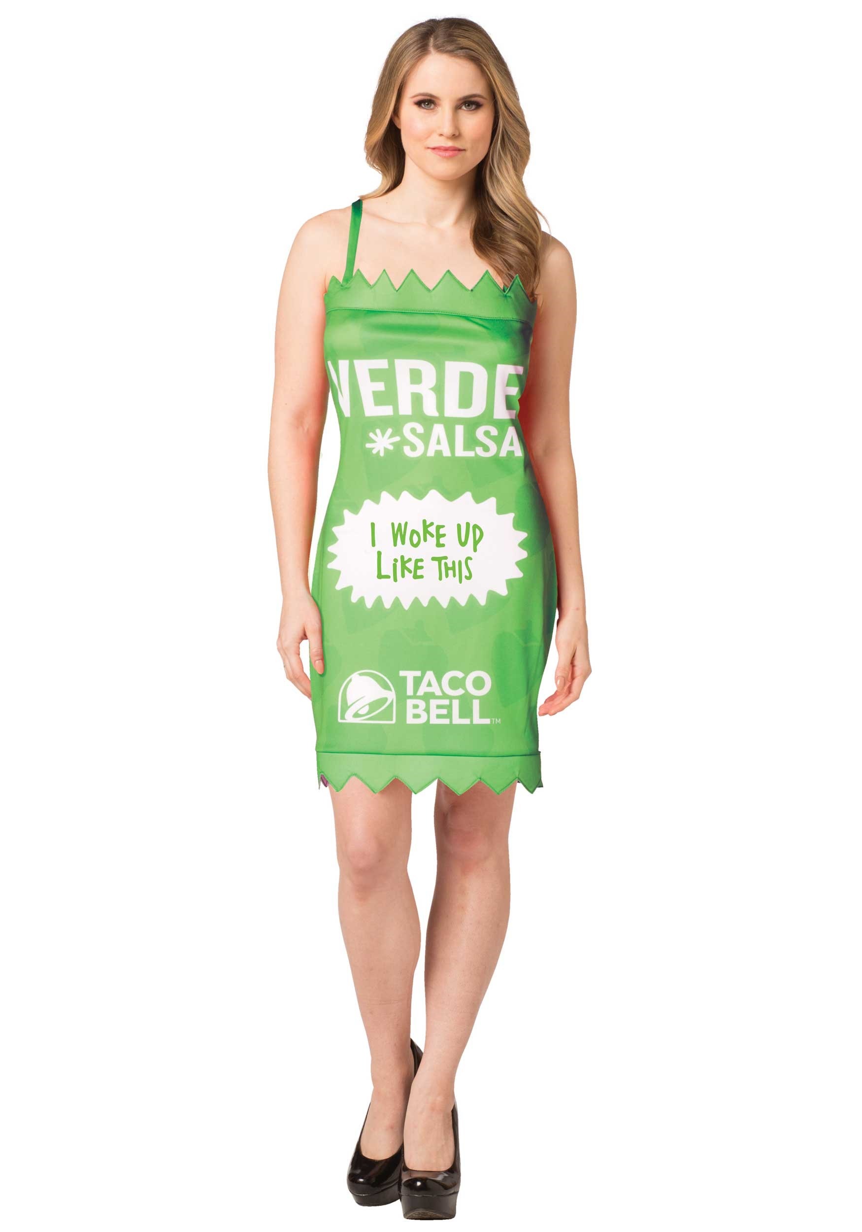 Women's Taco Bell Verde Taco Bell Sauce Packet Costume
