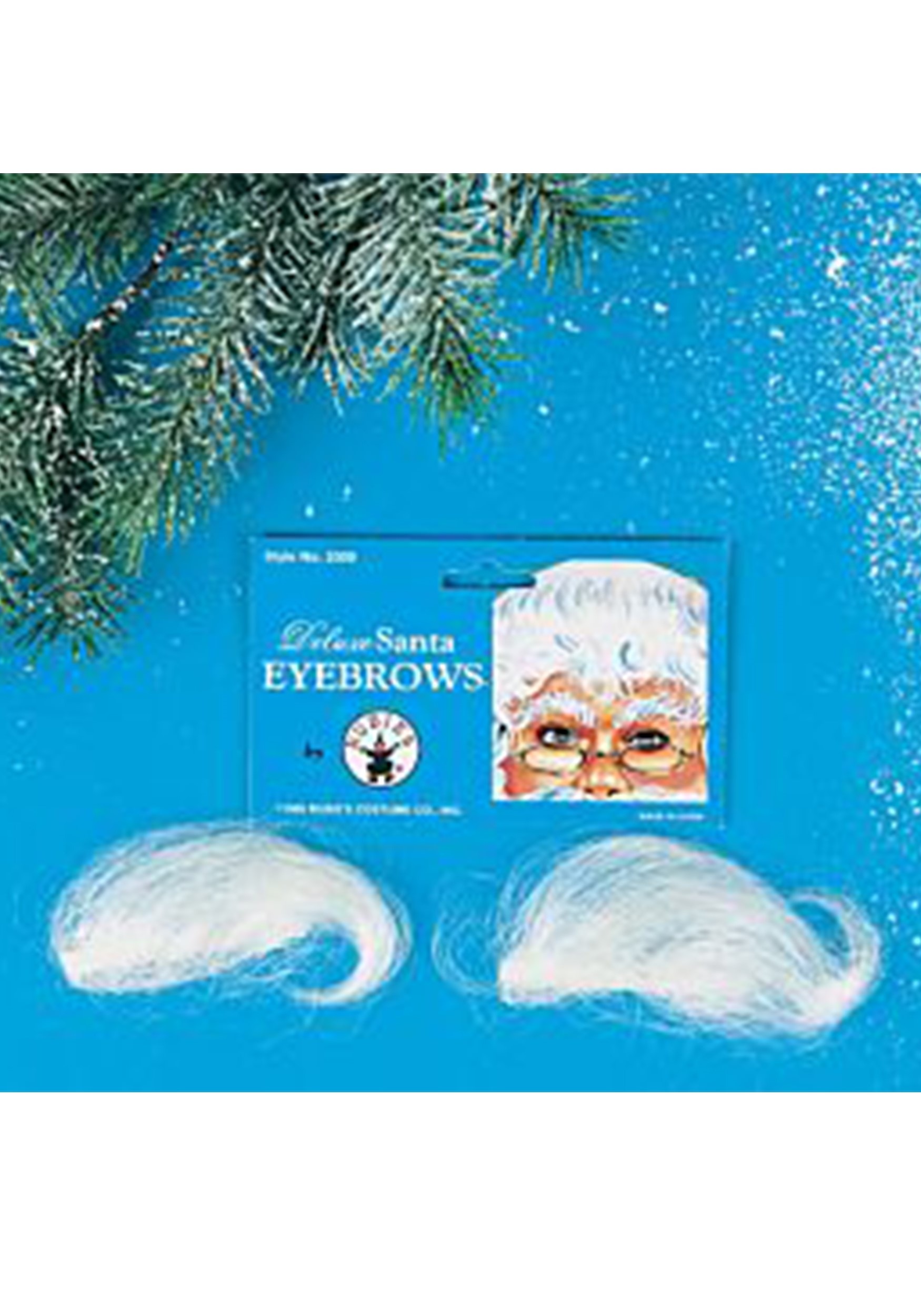 White Deluxe Santa Eyebrows