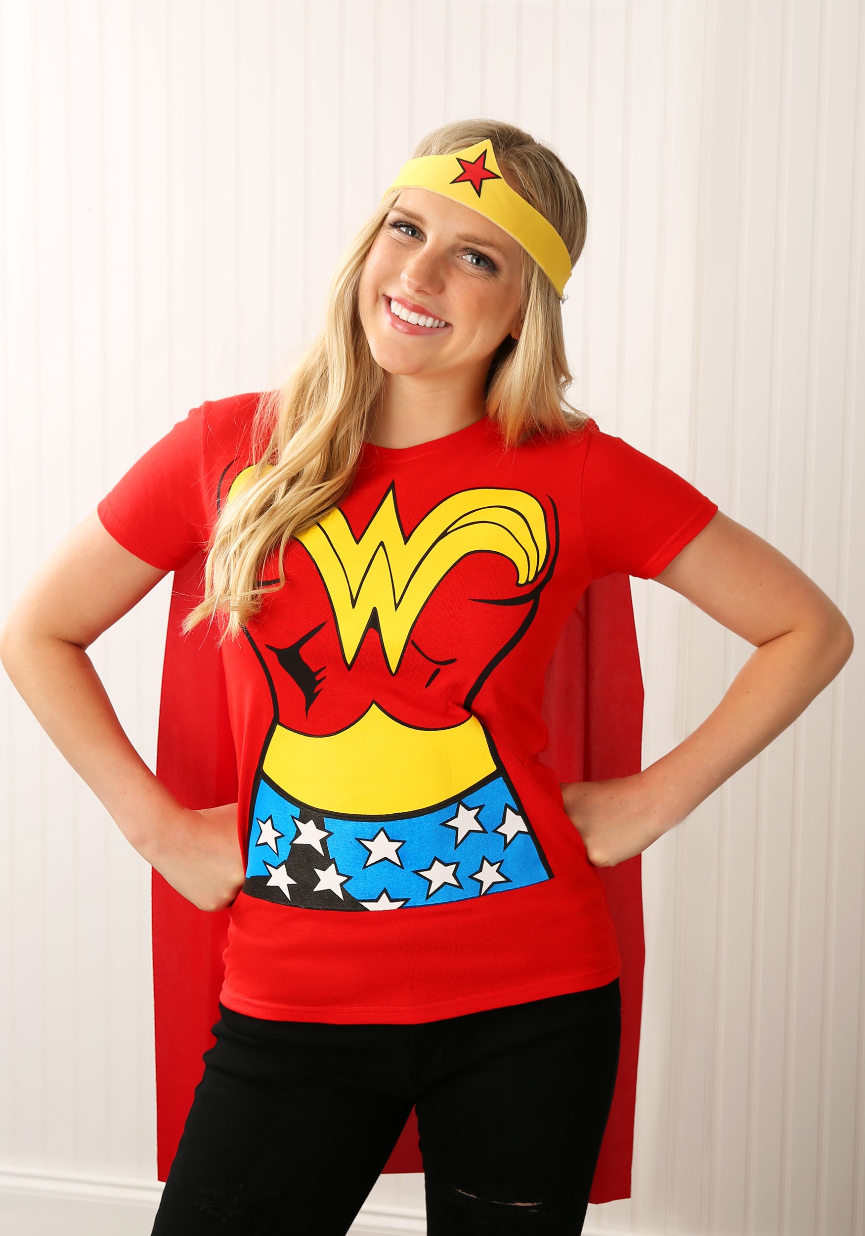 Wonder Woman T-Shirt Costume For Adults | Adult Wonder Woman Costume Ideas