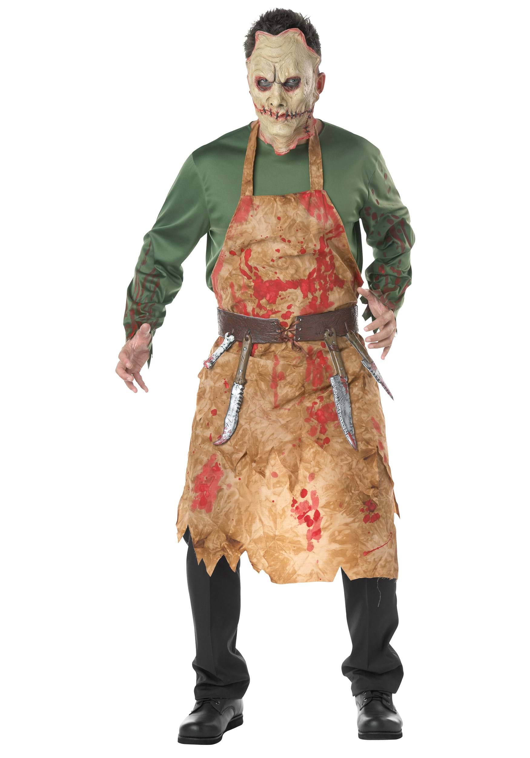 Adult Creepy Bloody Butcher Killer Costume | Horror Costumes