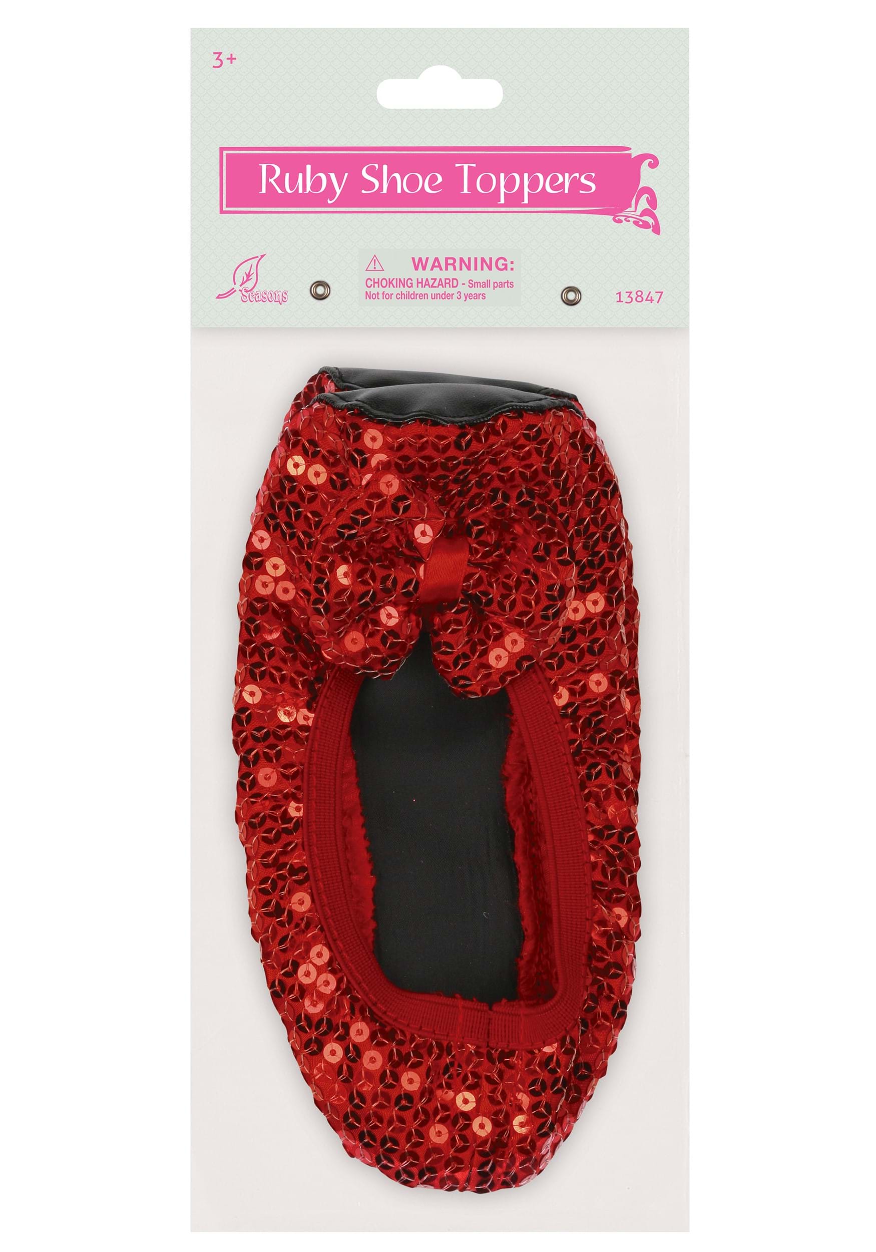 Red Sequin Ruby Shoe Toppers | Kid's Costume Shoes
