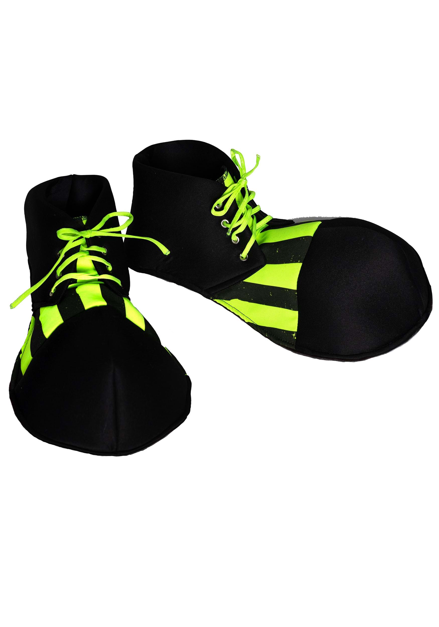 Blacklight Reactive Two Tone Adult Clown Shoes | Clown Accessories