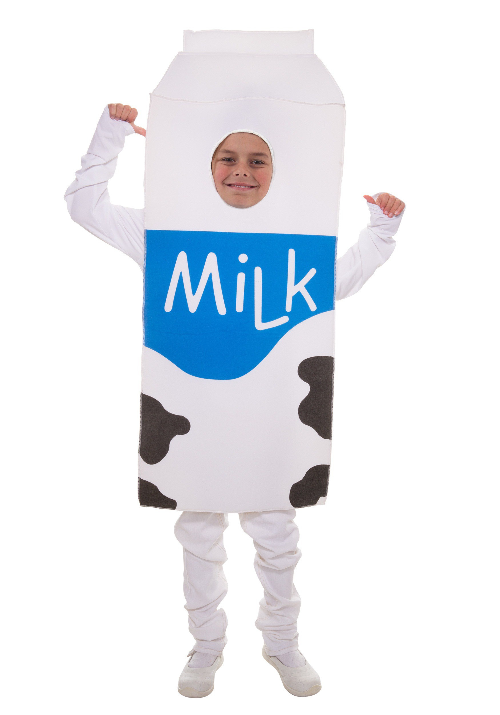 White Milk Costume for Kids | Food Costumes