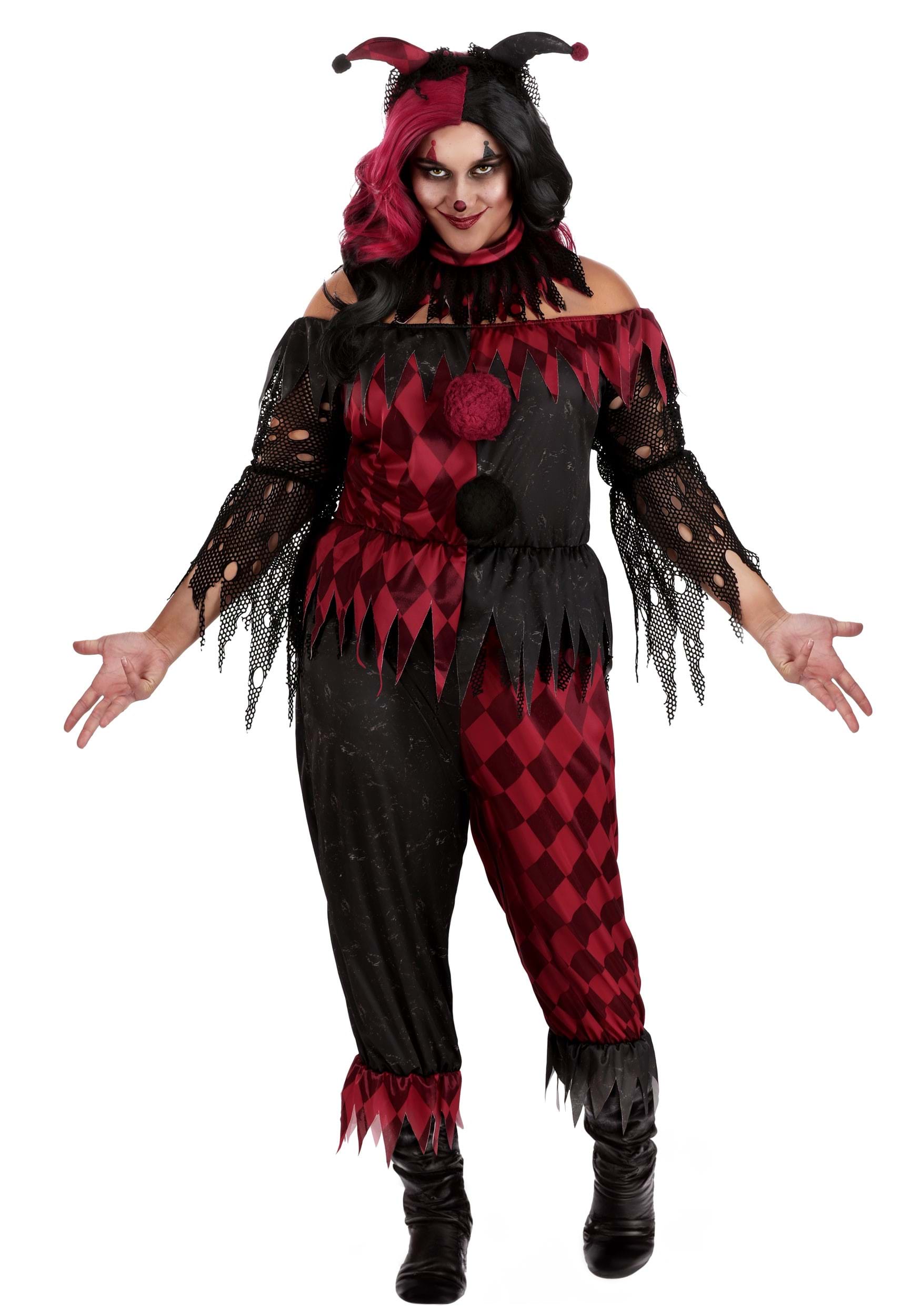 Plus Size Jinxed Jester Clown Women
