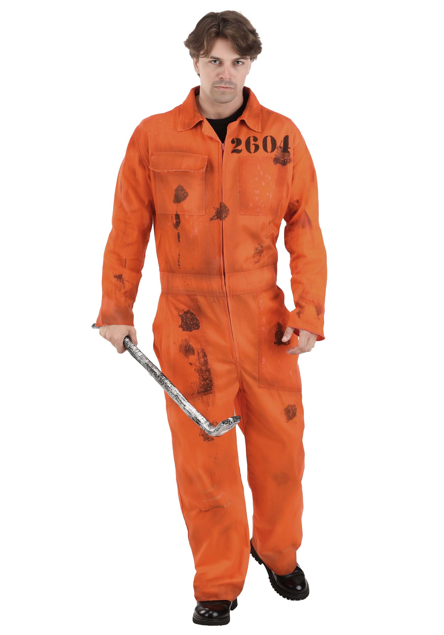 Distressed Prisoner Adult Jumpsuit Costume | Prisoner Costumes