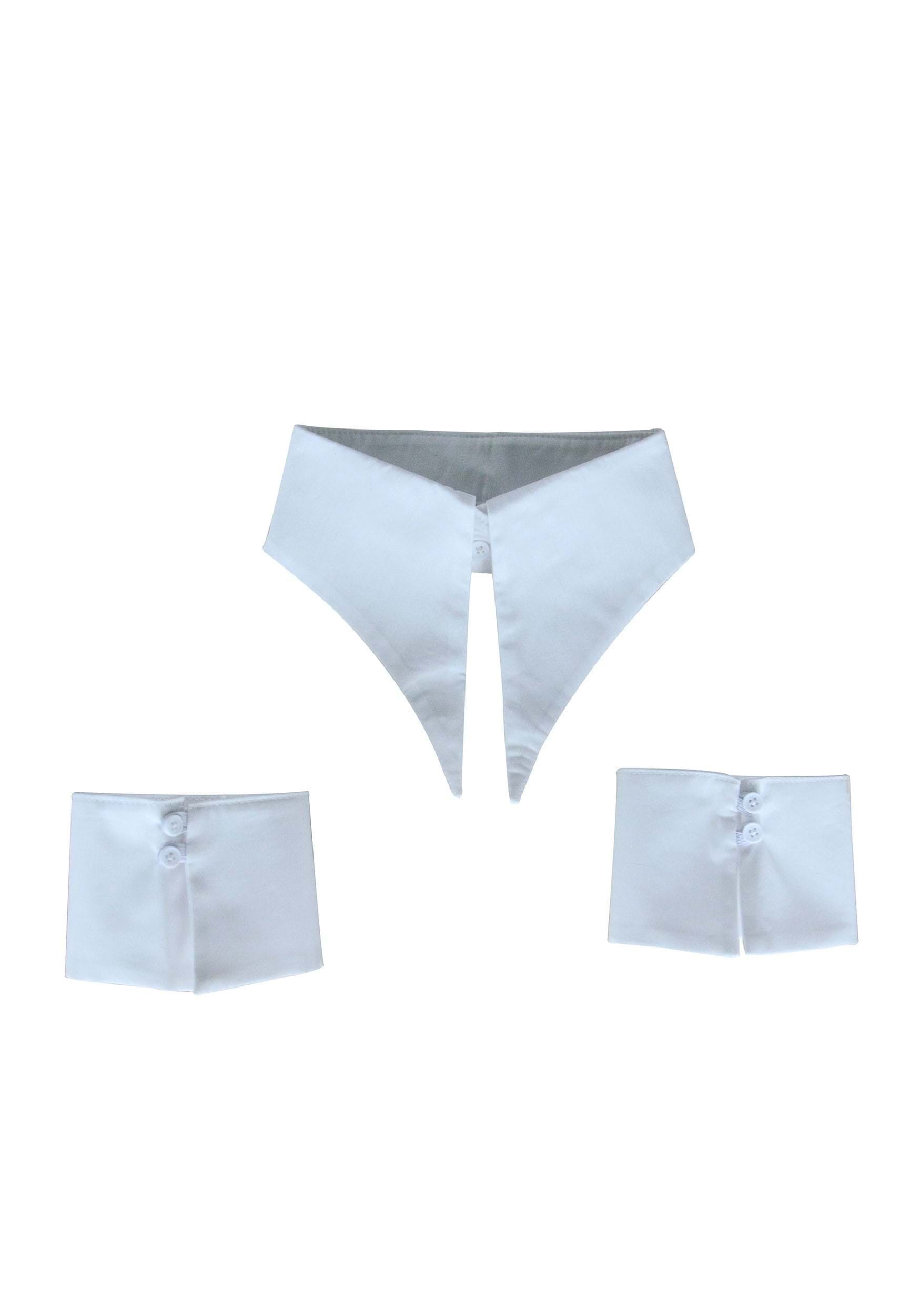 White Costume Collar and Cuff Set | Costume Accessories