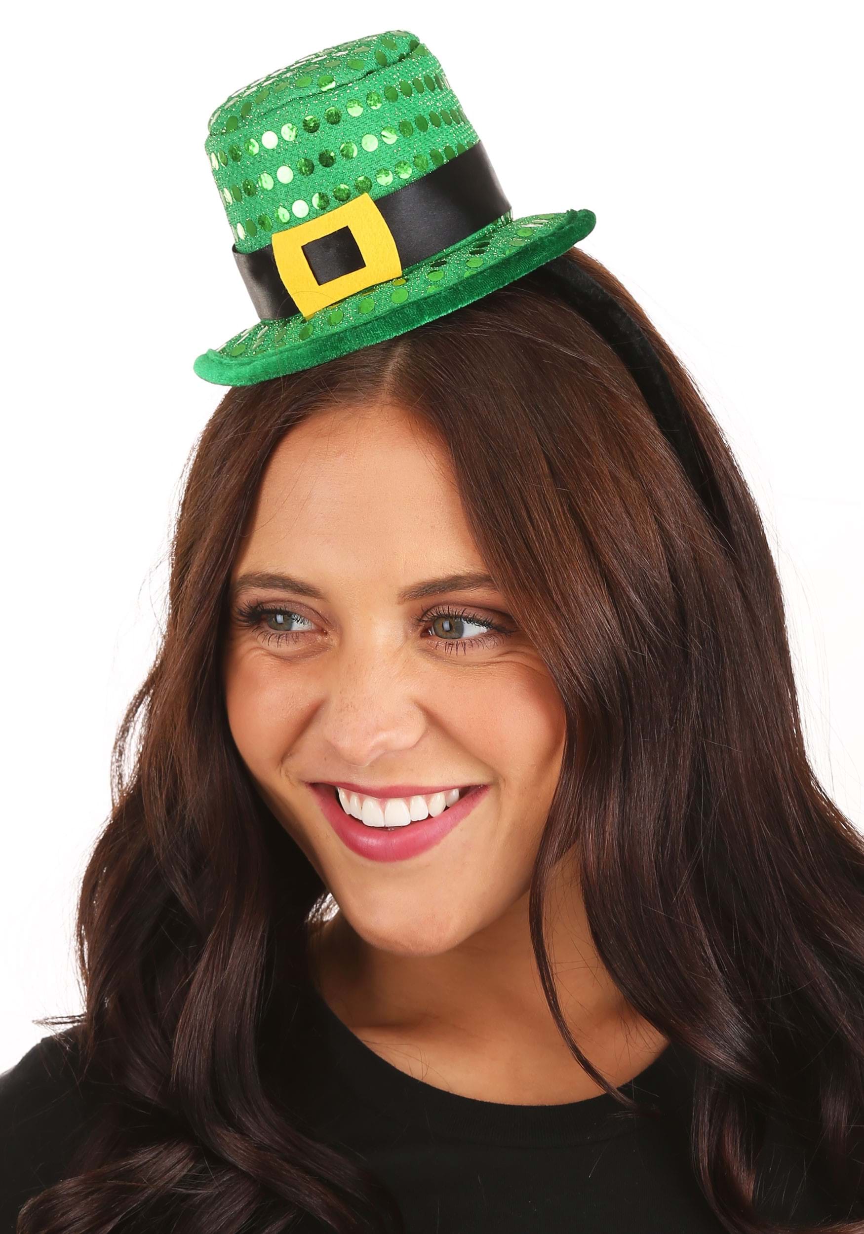 Mini Sequin Leprechaun Hat Headband Costume