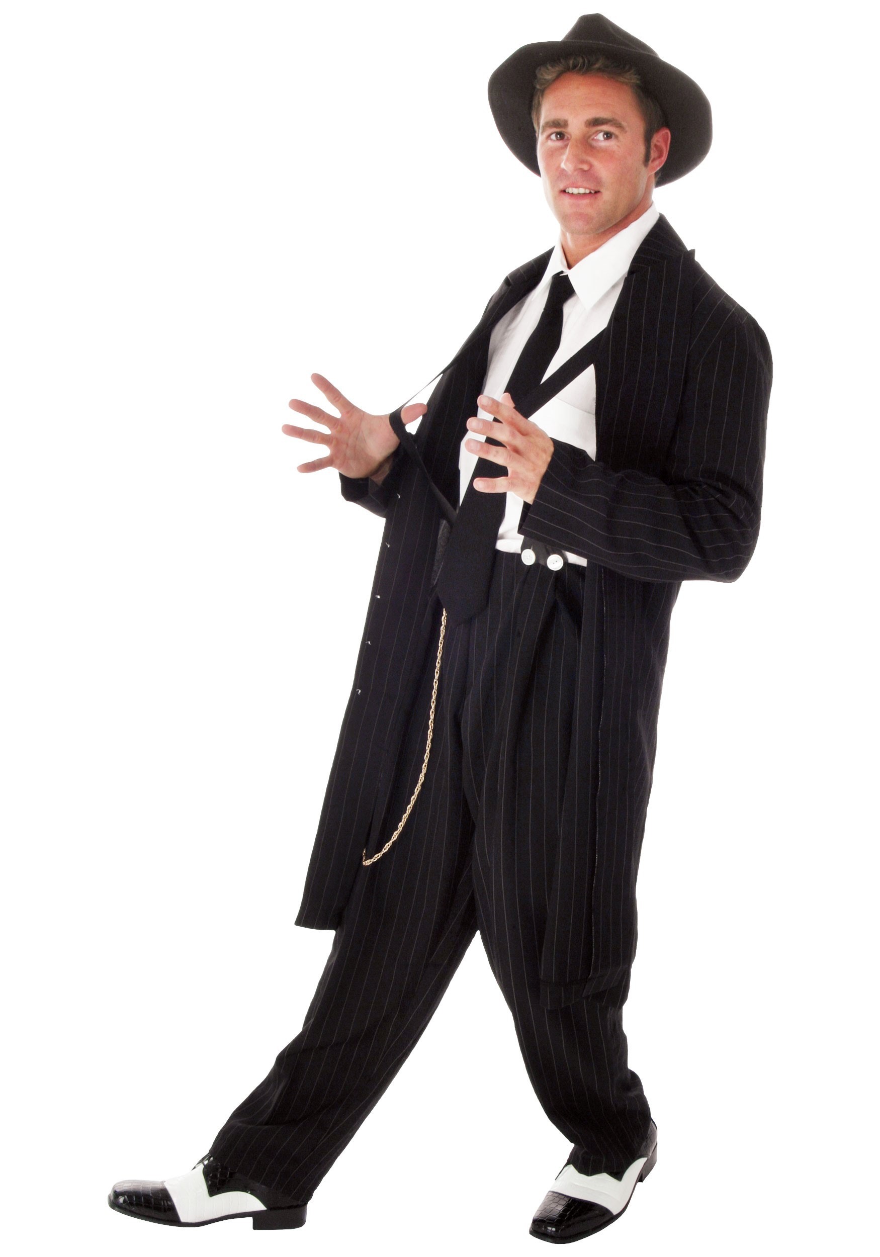 Men's Plus Size Black Zoot Suit Costume