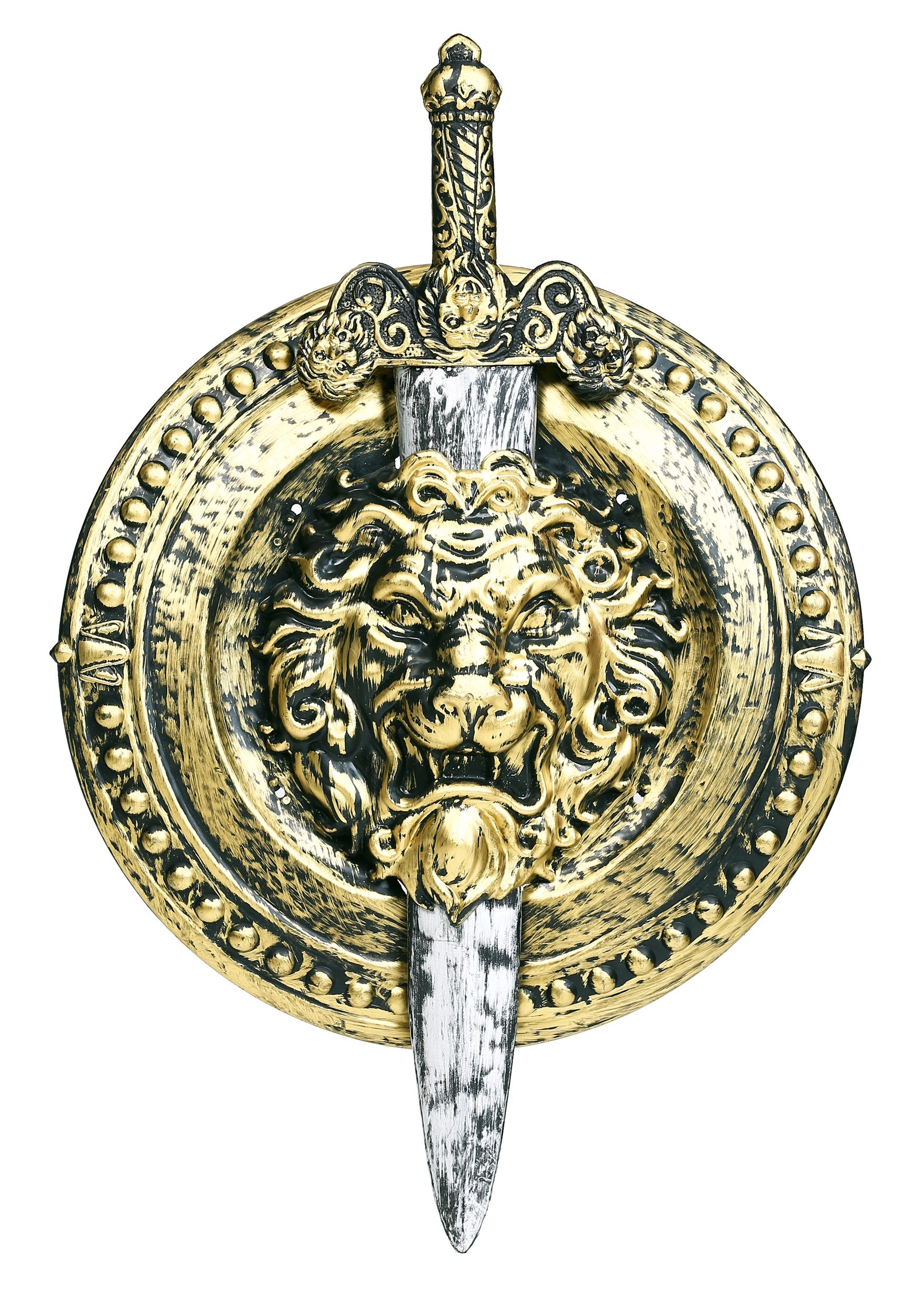 20 Gladiator Shield W/ 29 Sword Prop Set | Roman Toy Weapons