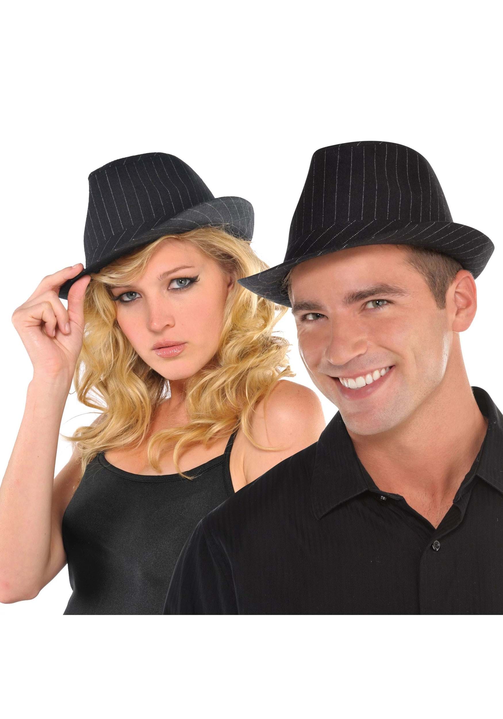 Classic Pinstripe Fedora Adult Costume Hat | Costume Accessories