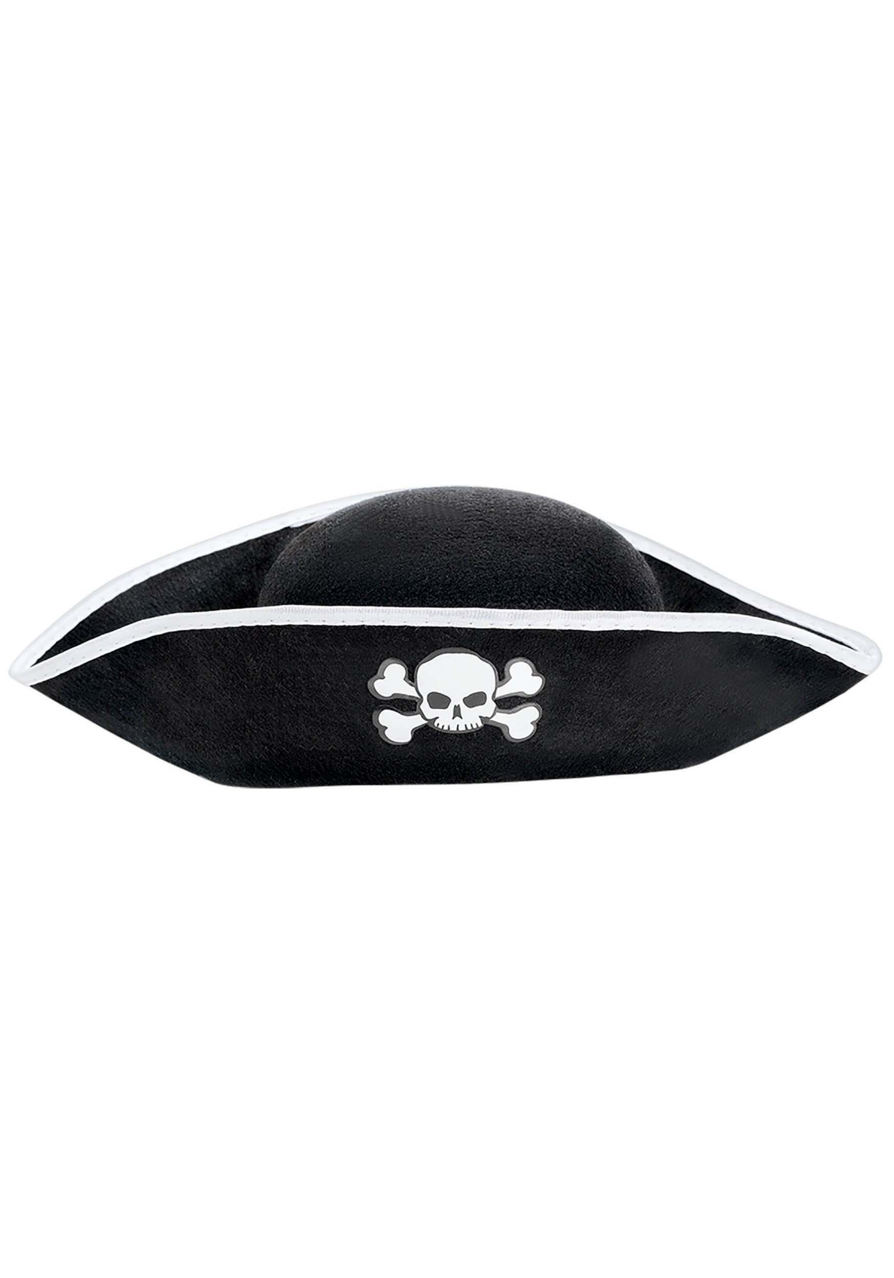 Black Pirate Skull Costume Adult Hat | Pirate Accessories