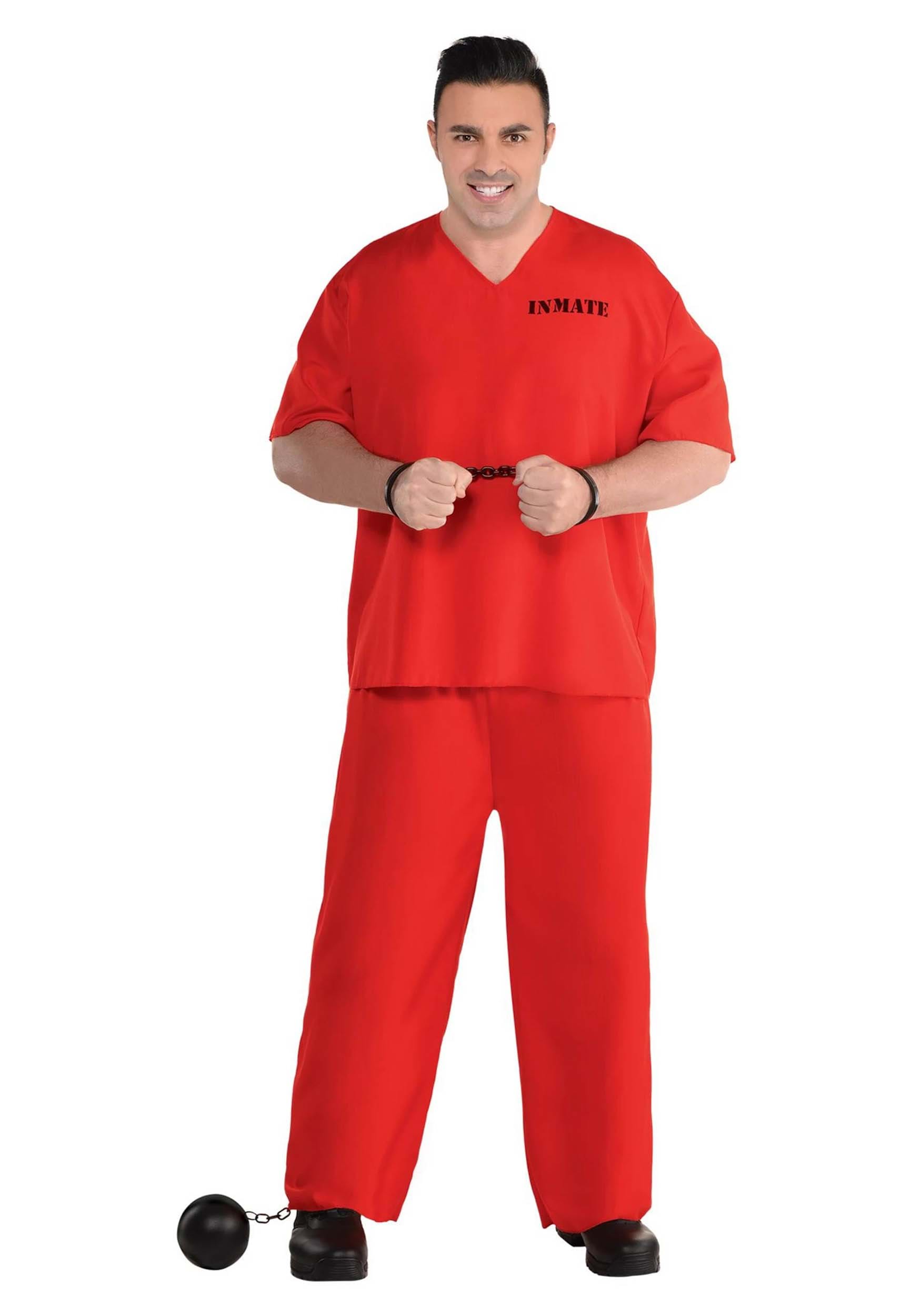 Adult Incarcerated Uniform Costume | Prisoner Costumes