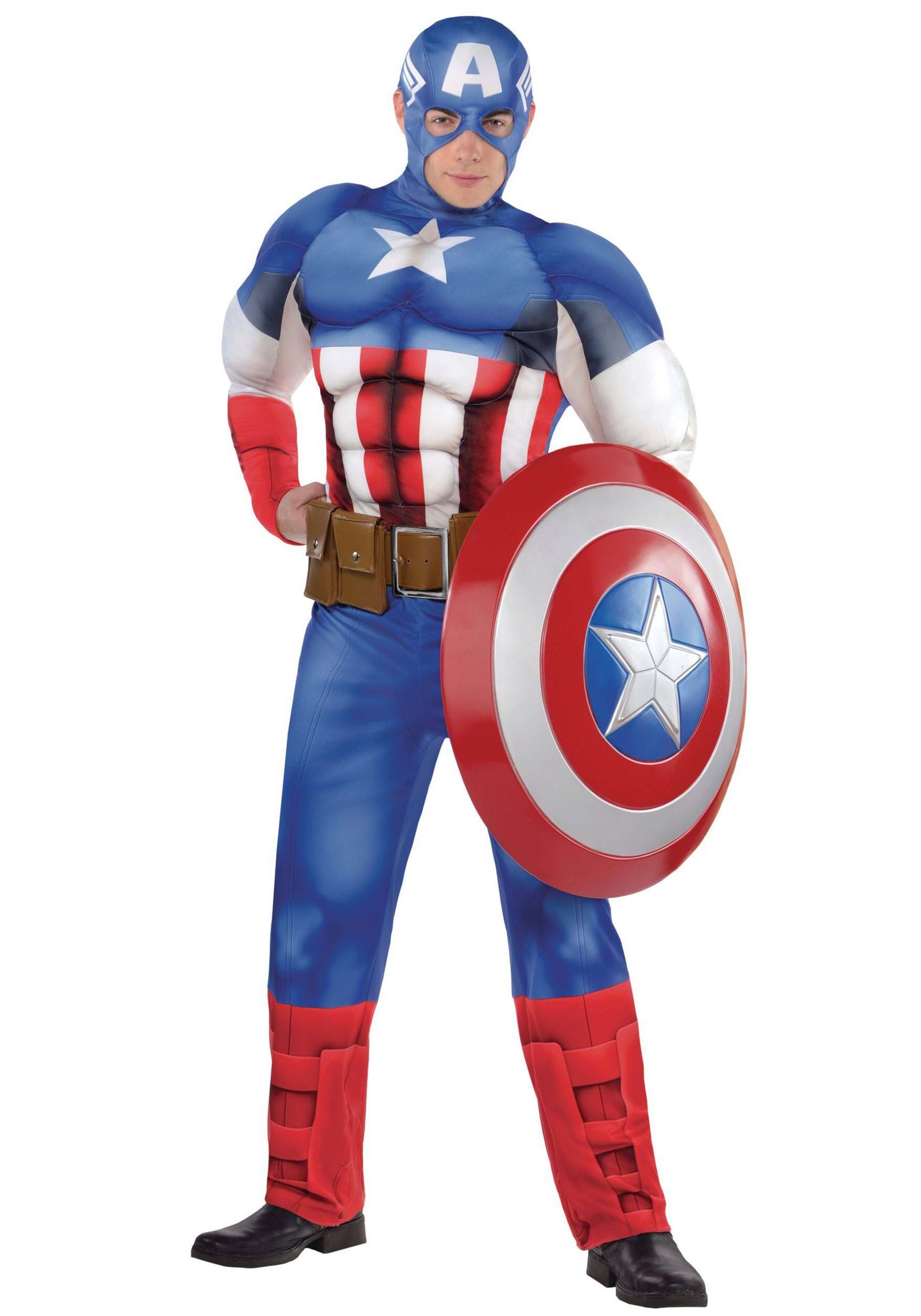 Plus Size Captain America Muscle Men