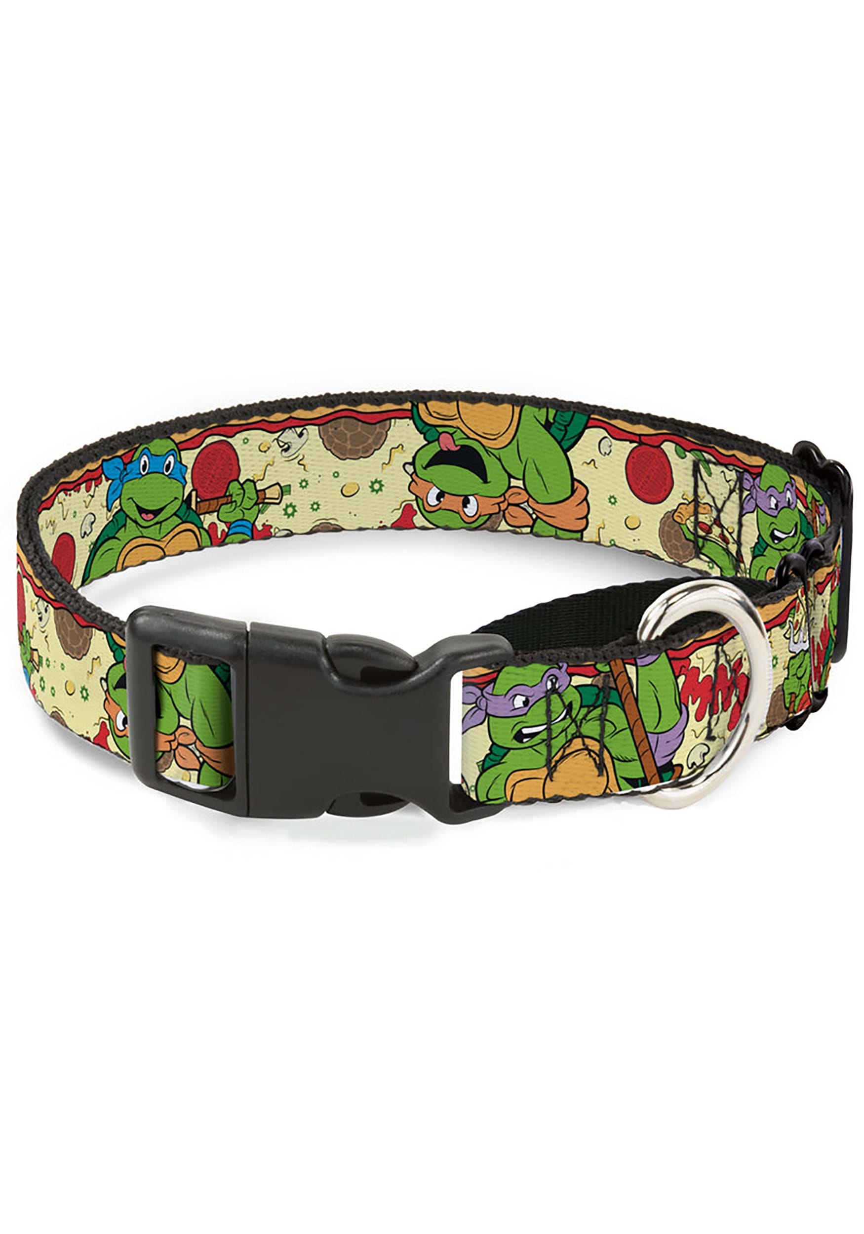 Classic Teenage Mutant Ninja Turtles Pizza Plastic Clip Collar | Pet Collars