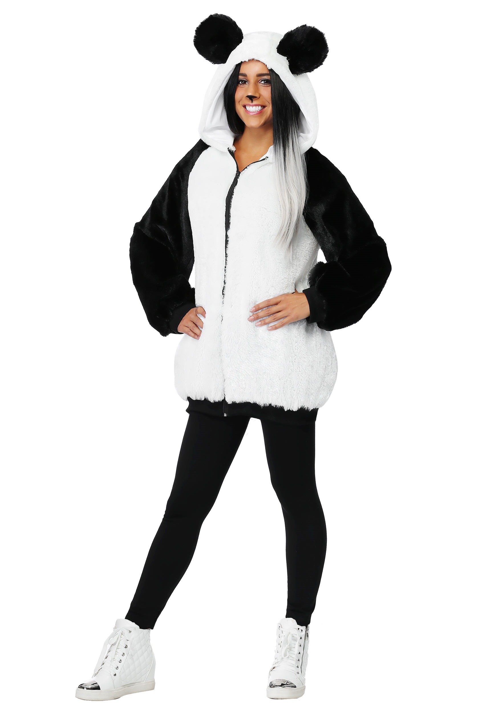 Panda Hooded Jacket Women's Costume | Panda Costumes