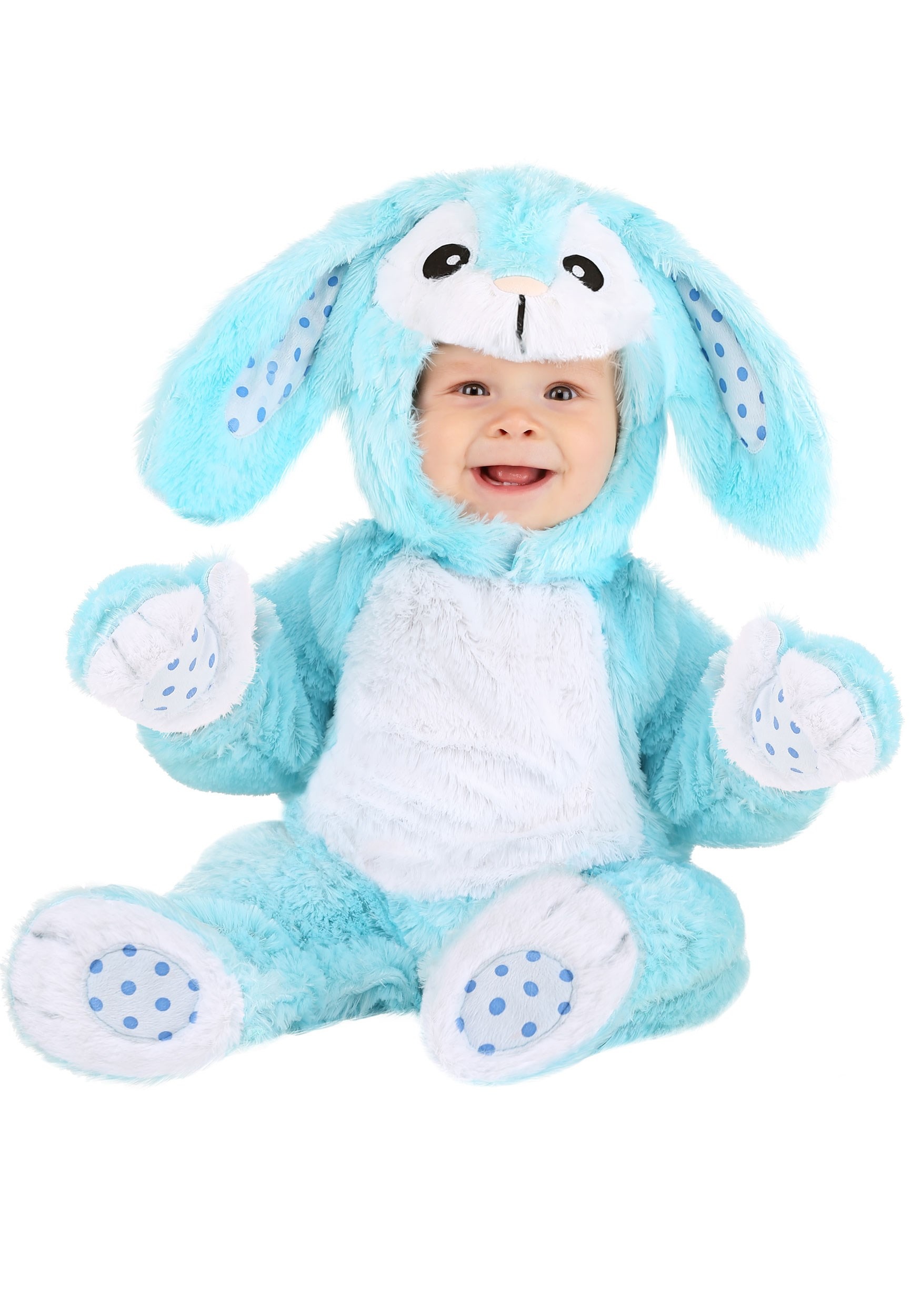 Infant Fluffy Blue Bunny Costume | Kid